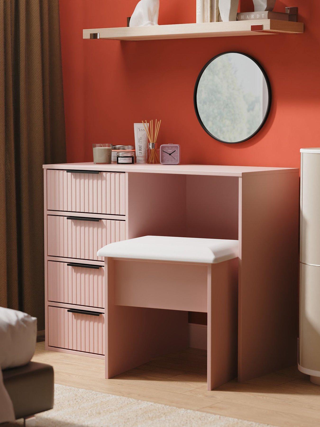 Image 1 of 6 of SWIFT Fara 4 Drawer Dressing Table &amp; Stool Set