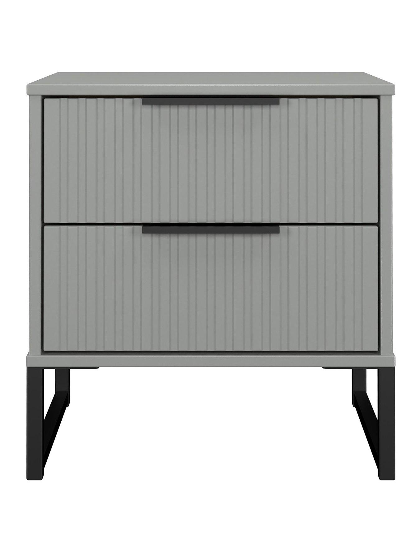 undefined Fara 2 Drawer Ready Assembled Bedside Table