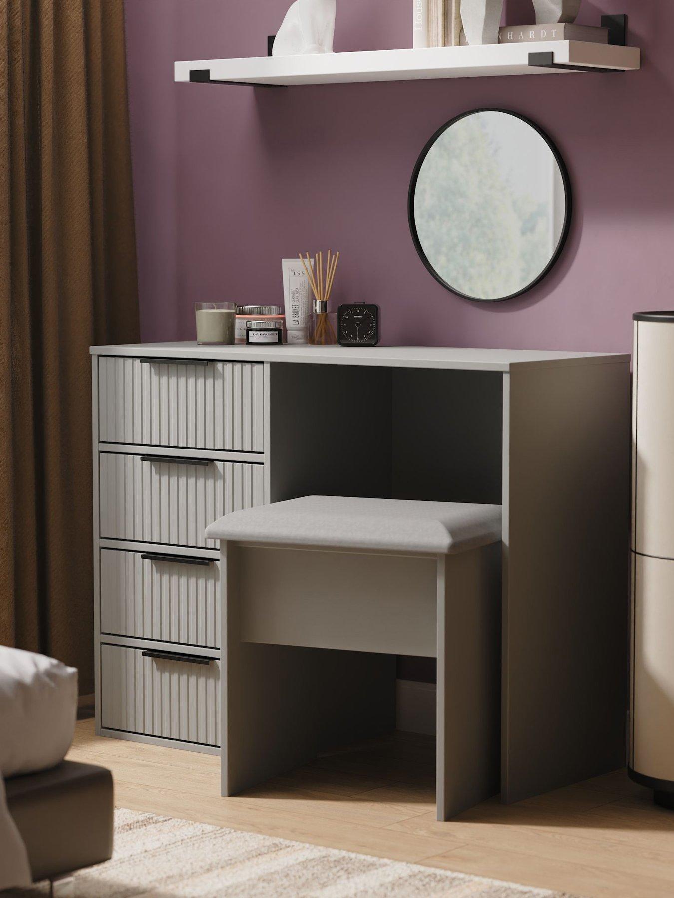 undefined Fara Ready Assembled 4 Drawer Dressing Table