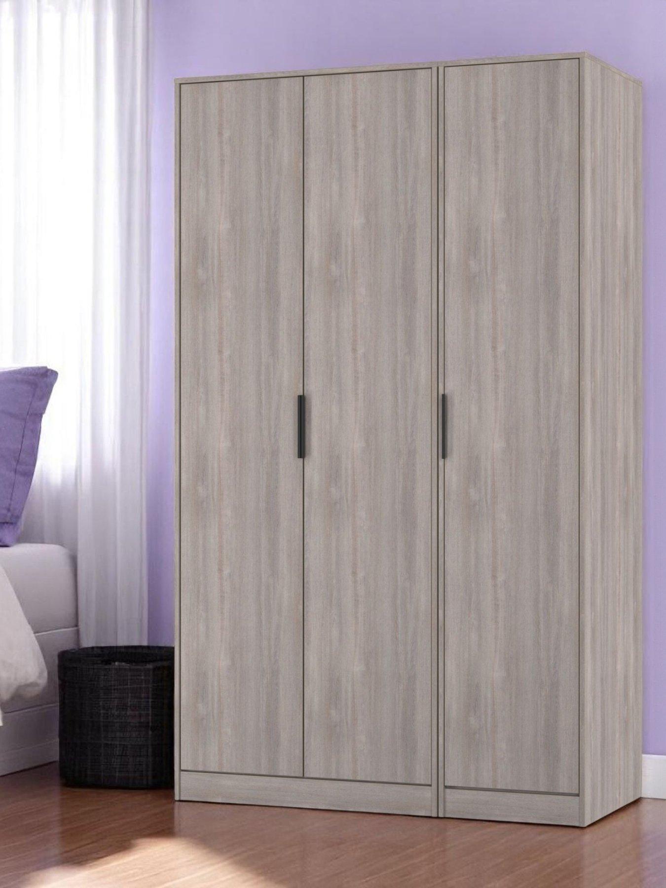 undefined Emerson Ready Assembled Triple Wardrobe