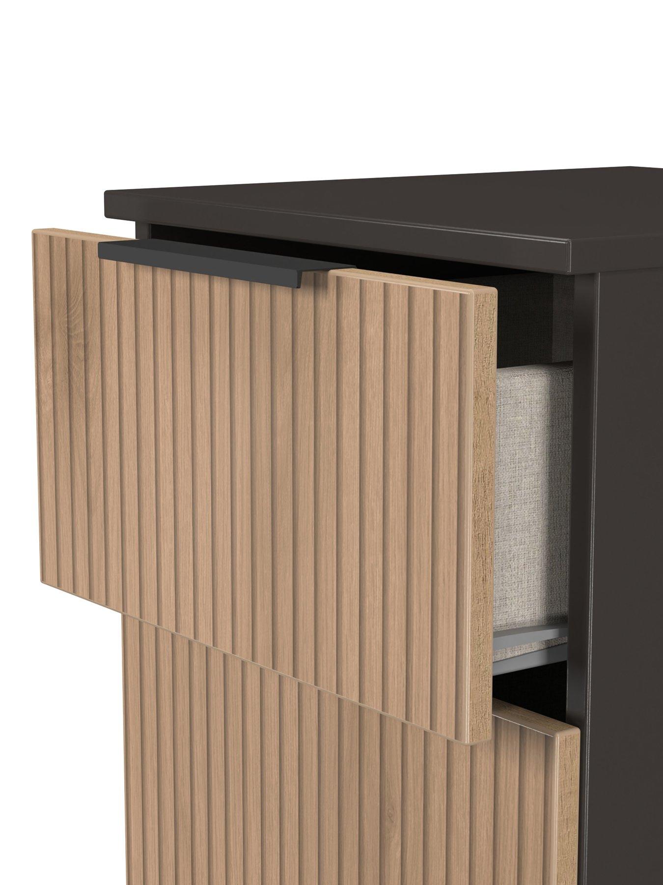 Image 4 of 5 of SWIFT Lane Ready Assembled&nbsp;3 Drawer Bedside Table