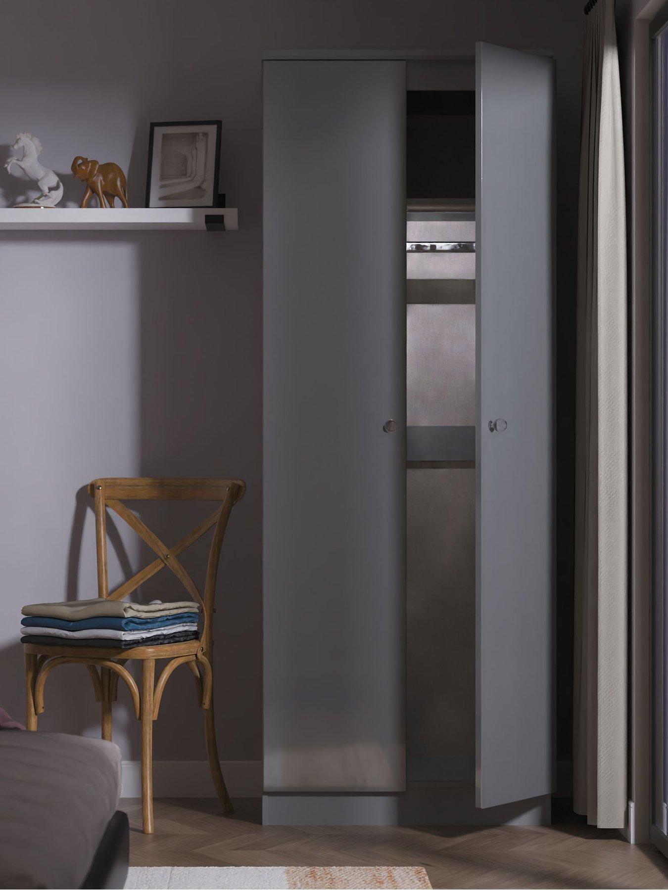 SWIFT Lumiere Ready Assembled 2 Door Wardrobe with Sensor Lighting with LED lights