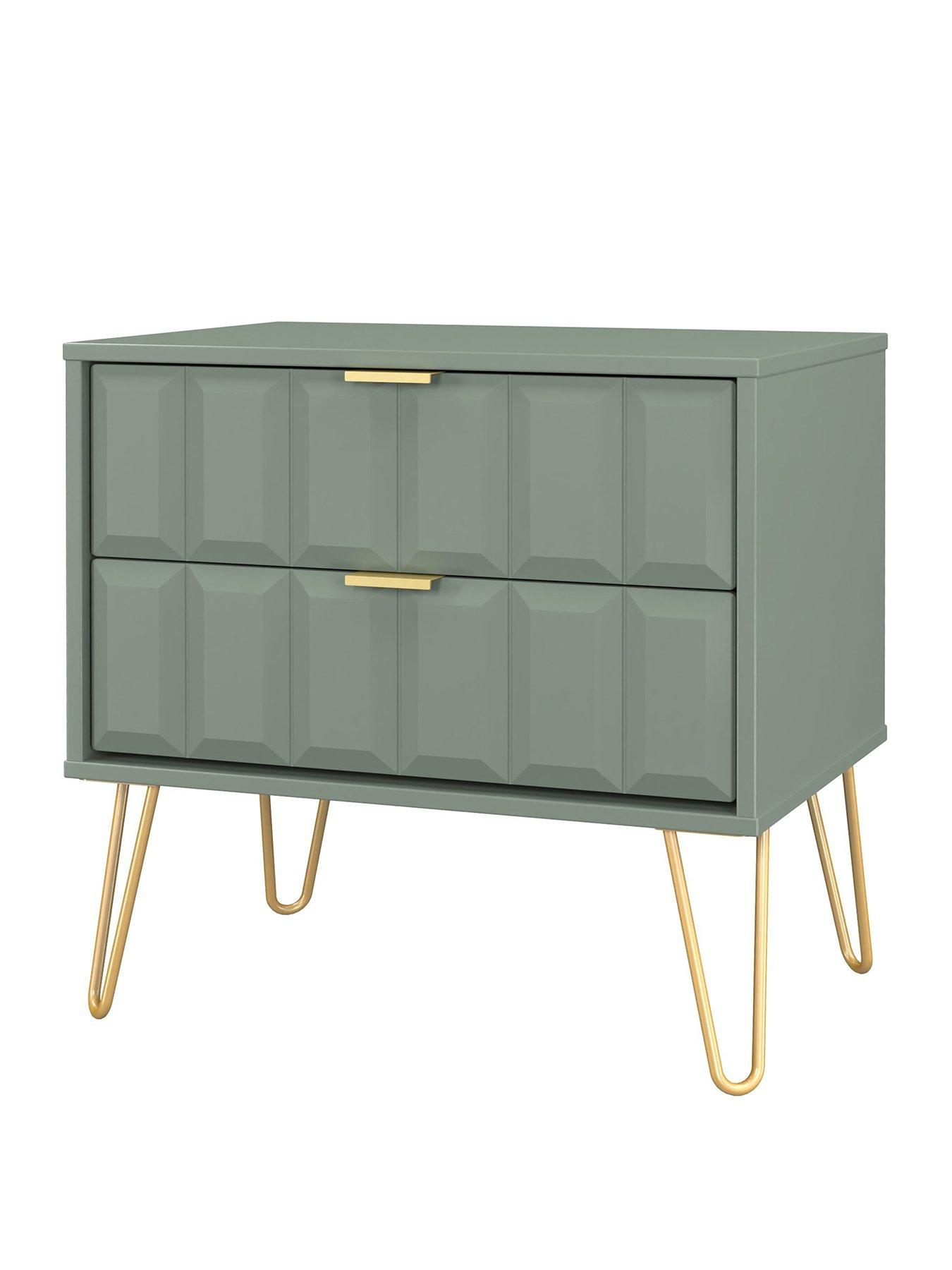 Image 3 of 6 of SWIFT Cube&nbsp;Ready Assembled 2 Drawer Side Table