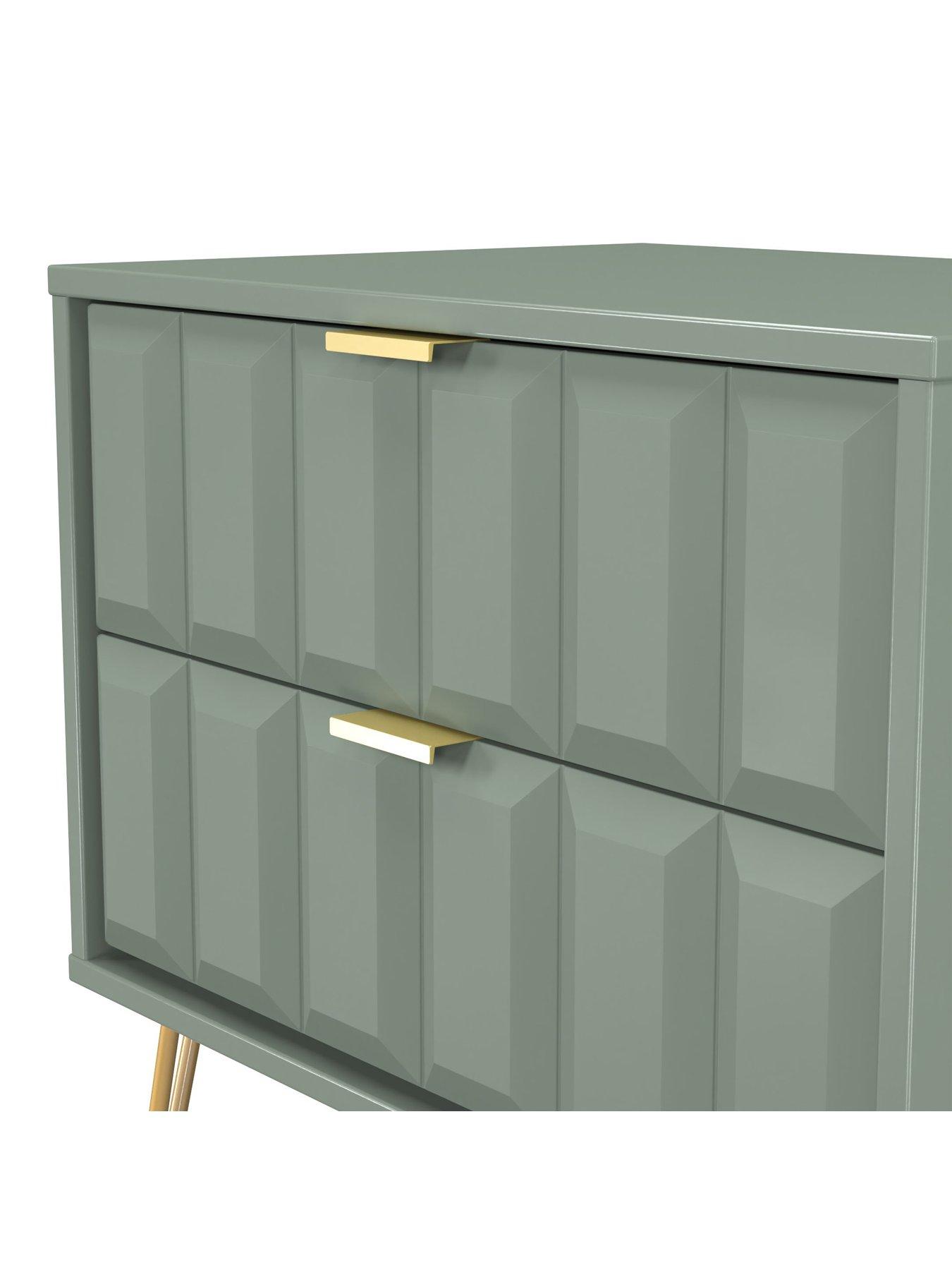 Image 4 of 6 of SWIFT Cube&nbsp;Ready Assembled 2 Drawer Side Table
