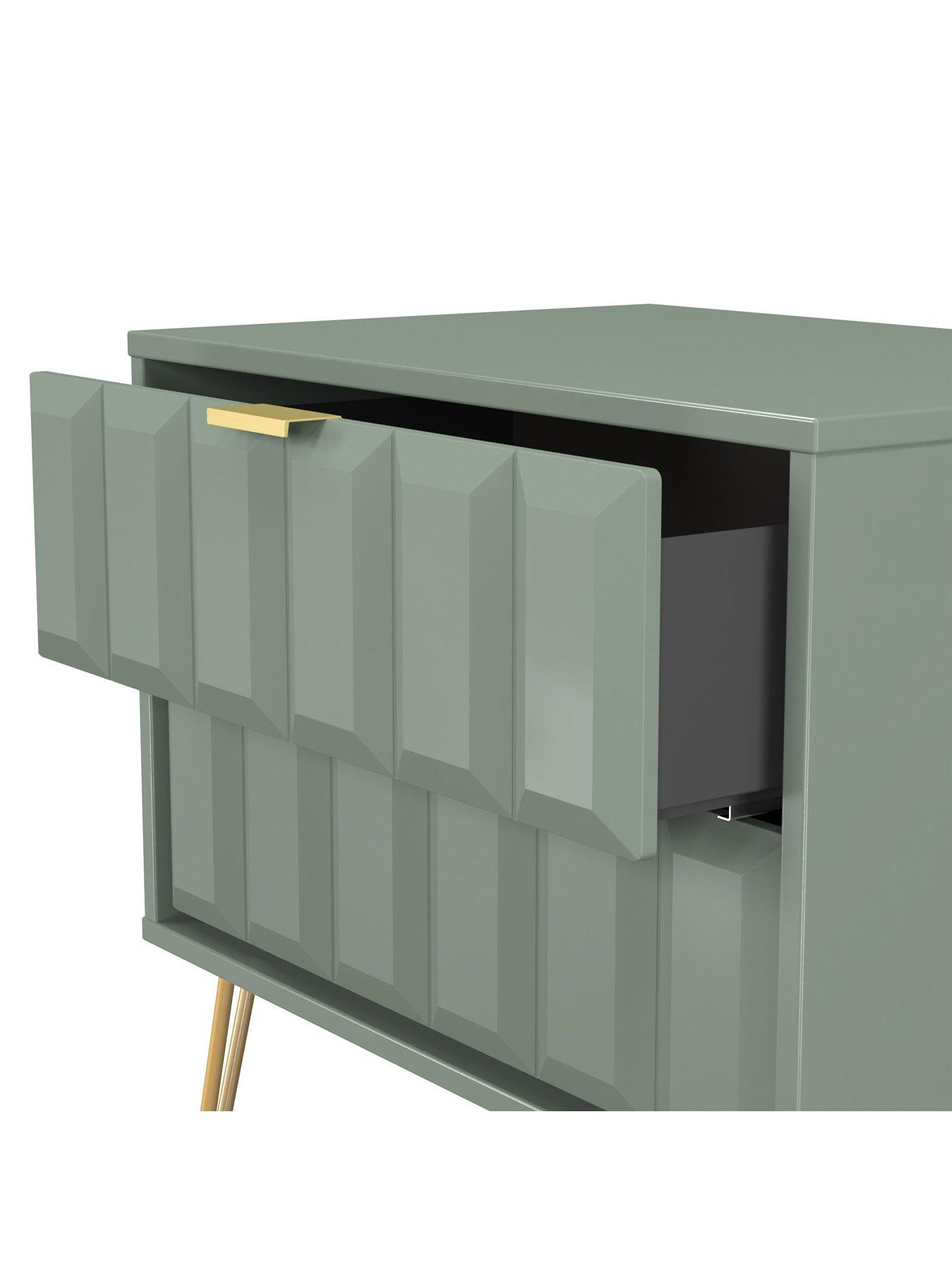 Image 5 of 6 of SWIFT Cube&nbsp;Ready Assembled 2 Drawer Side Table