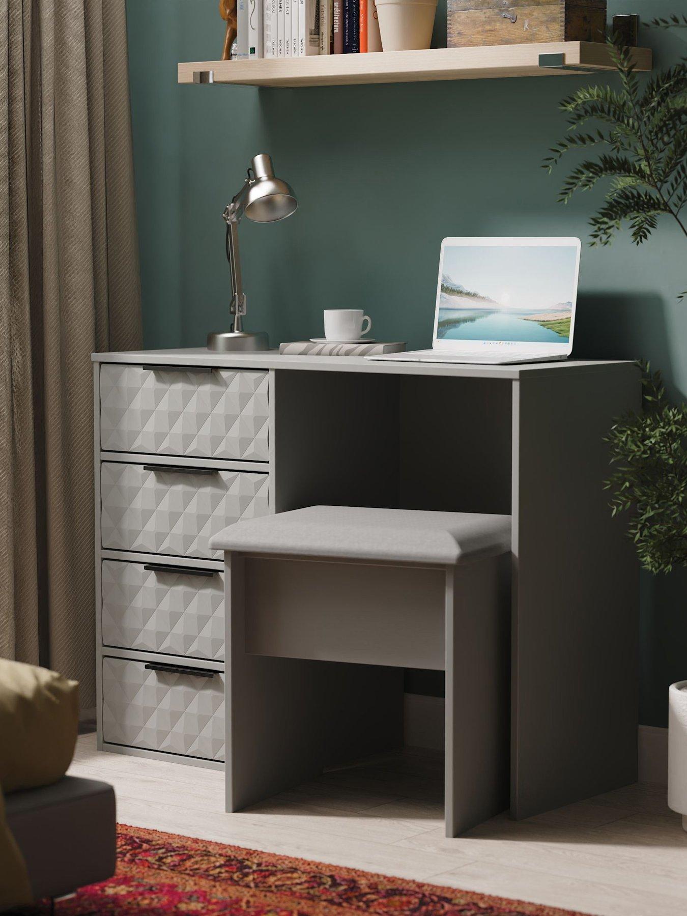 Image 1 of 6 of SWIFT Zayn 4 Drawer Dressing Table &amp; Stool Set