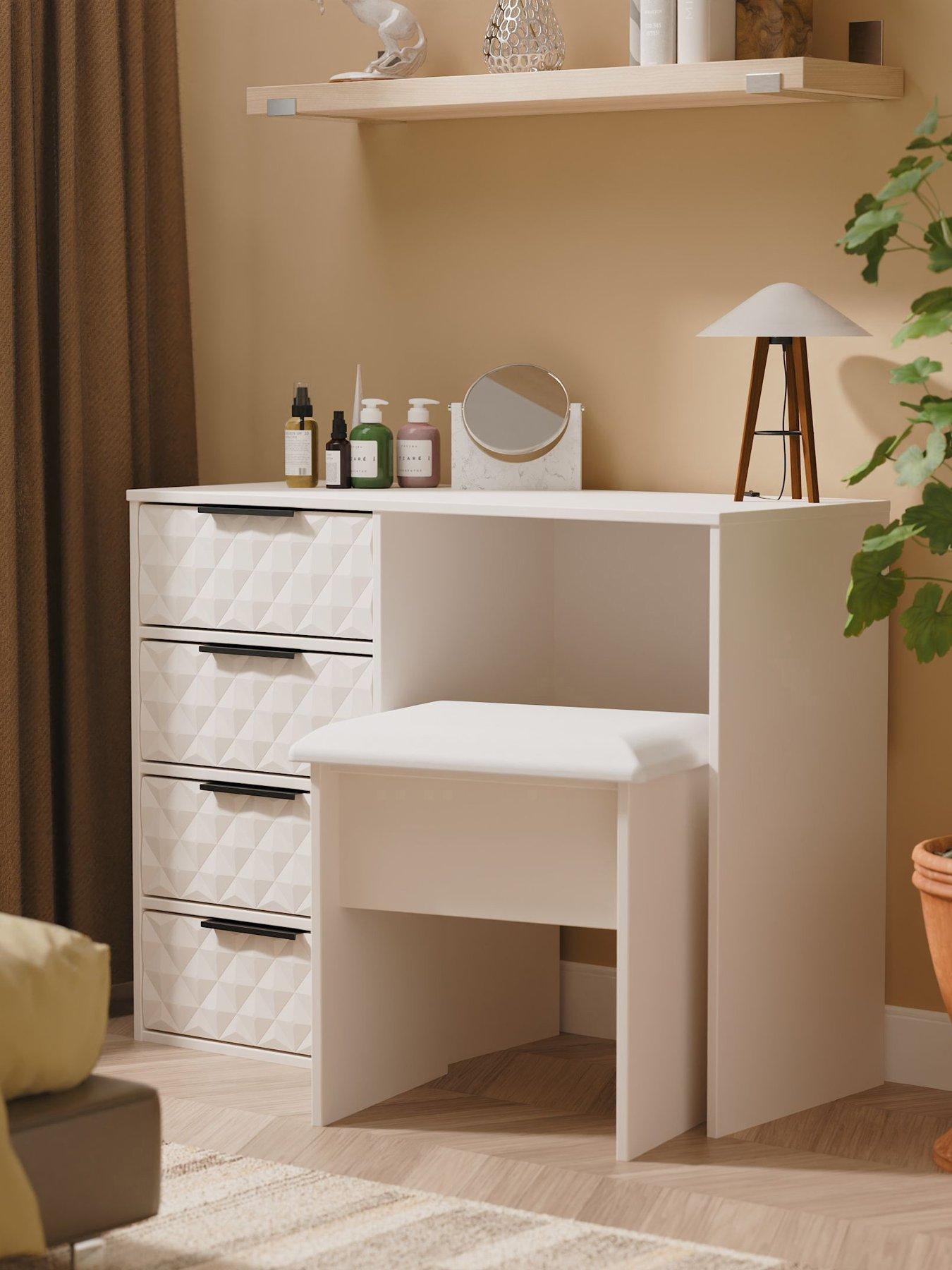 SWIFT Zayn 4 Drawer Dressing Table  &  Stool Set