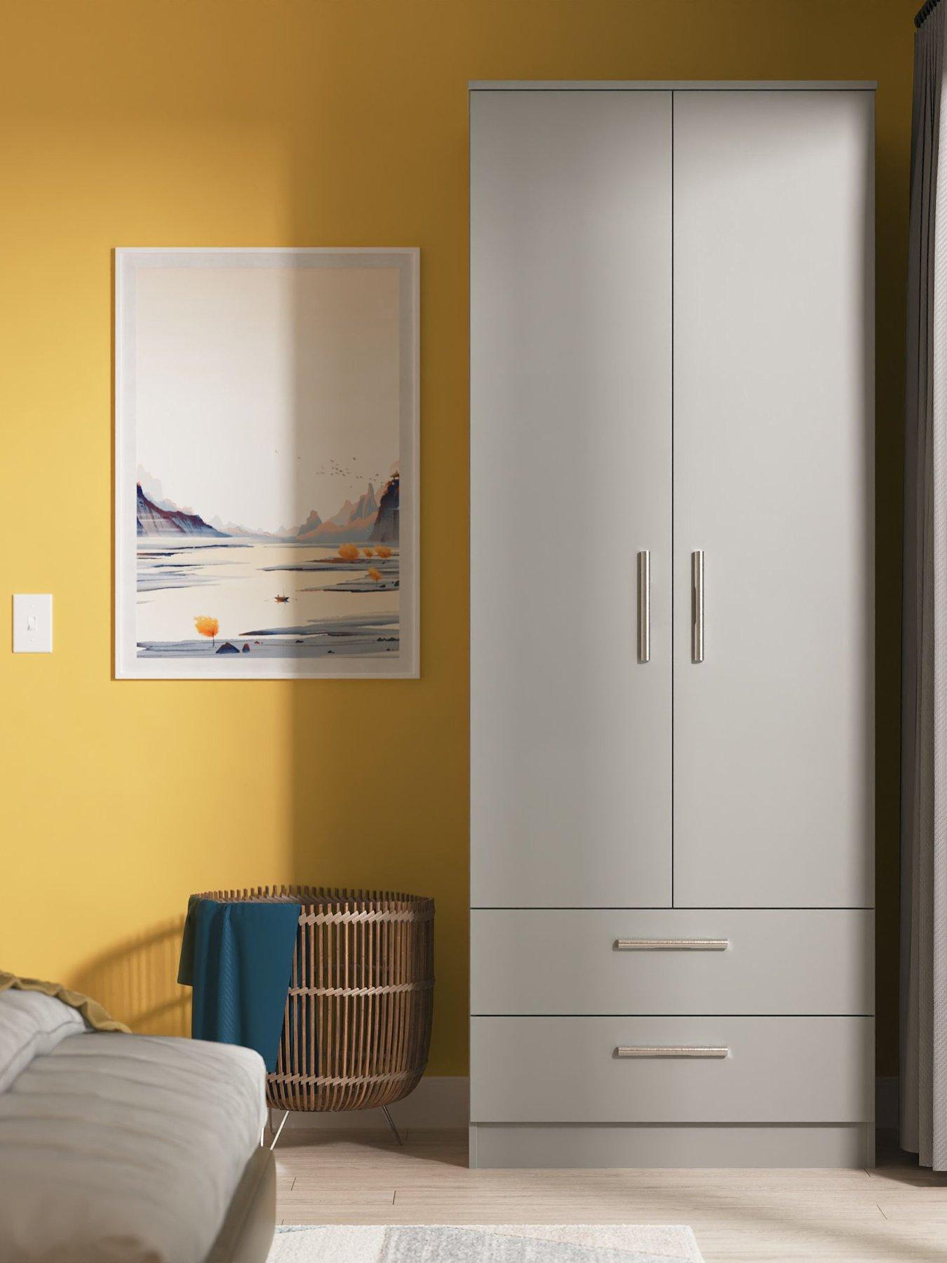 undefined Morgan Ready Assembled Kids 2 Door 2 Drawer Wardrobe