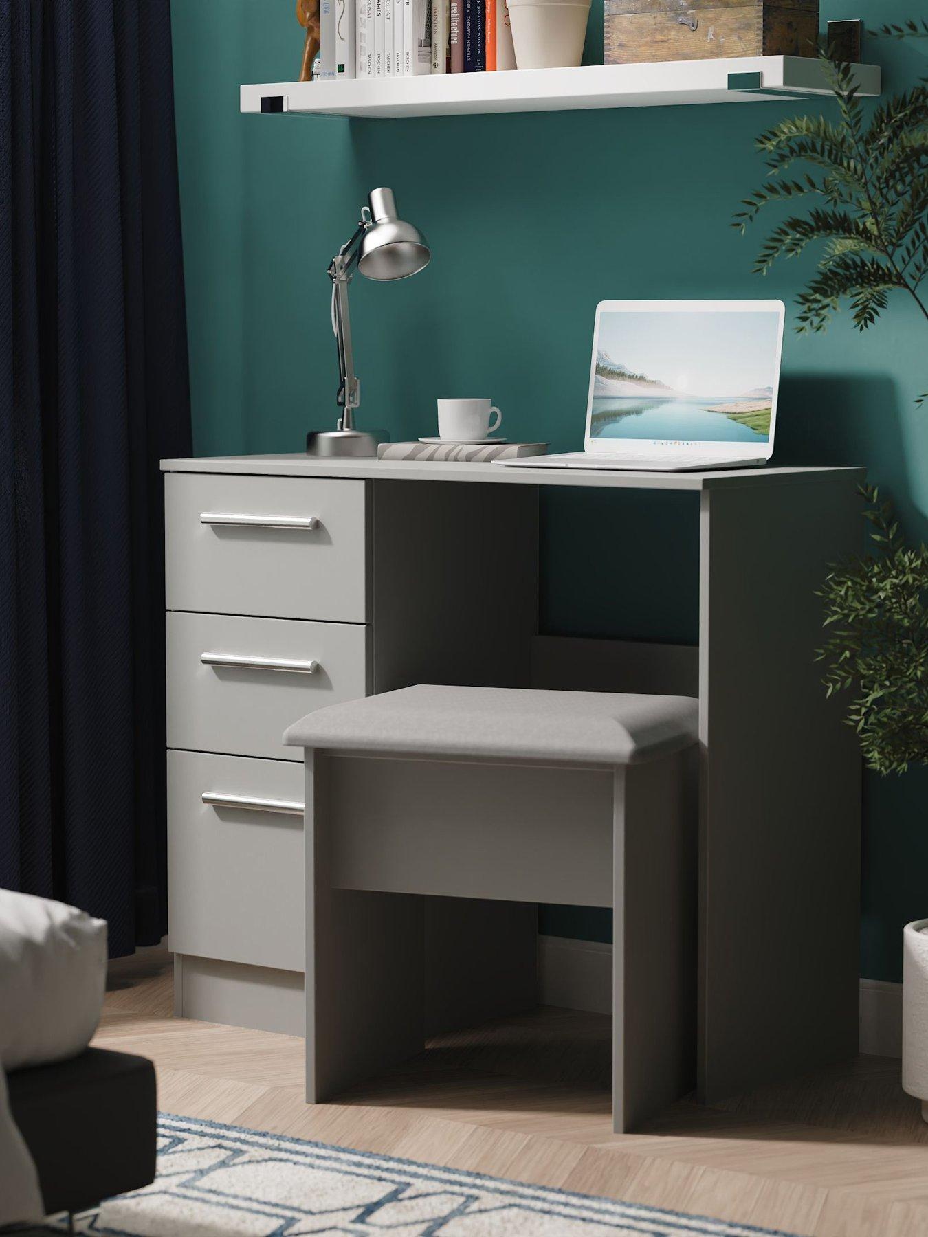 SWIFT Morgan Ready Assembled Kids Dressing Table  &  Stool Set