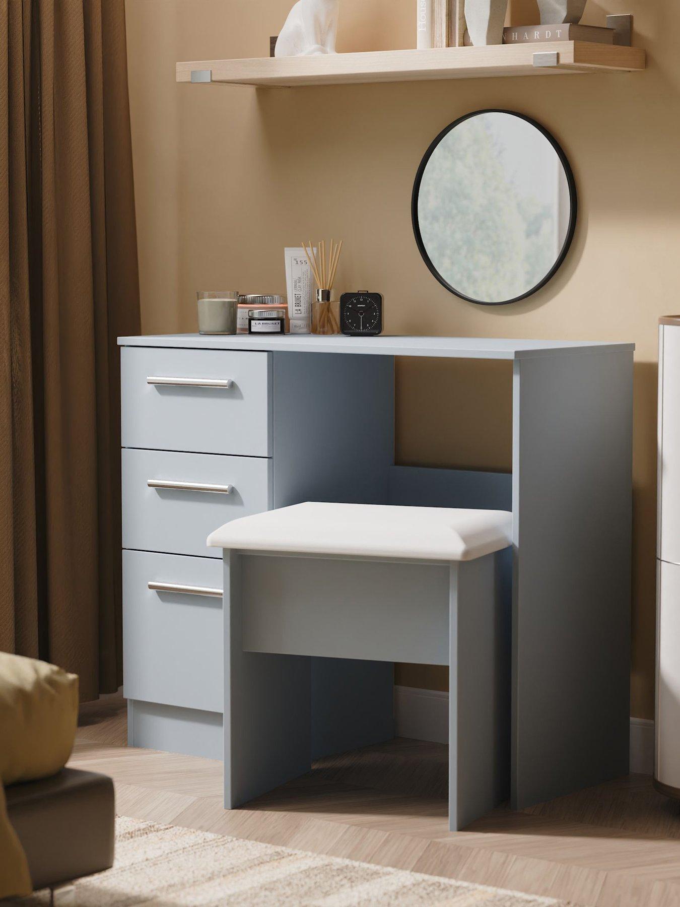 SWIFT Morgan Ready Assembled Kids Dressing Table  &  Stool Set