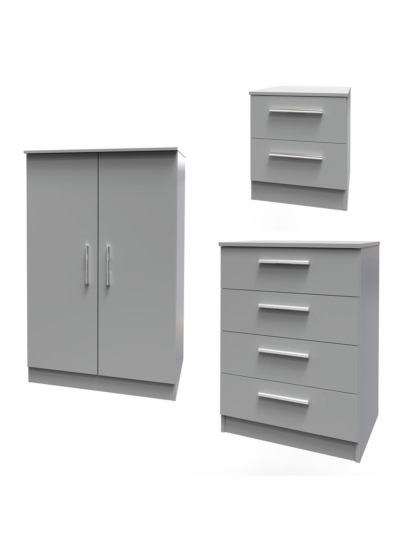 Image 2 of 7 of SWIFT Morgan Ready Assembled&nbsp;Kids Bedroom Package - Wardrobe, Bedside Table &amp; 4 Drawer Chest