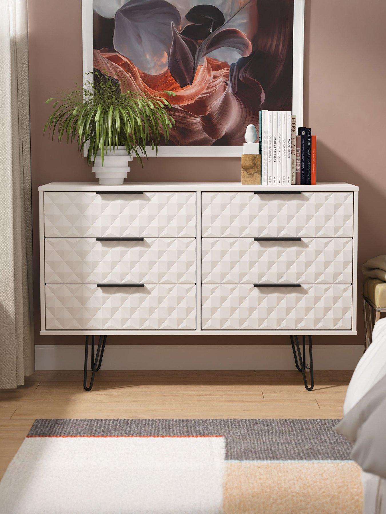 SWIFT Zayn Ready Assembled 6 Drawer Midi Chest