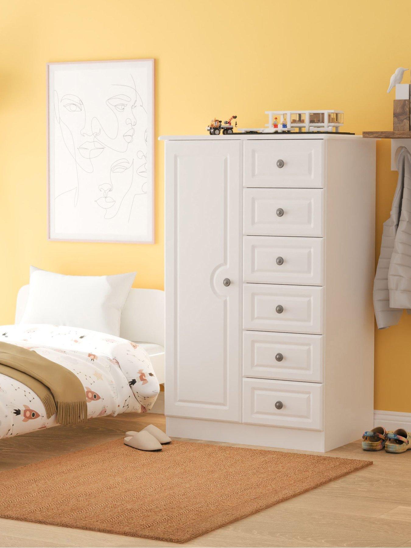 undefined Teddy Kids 1 Door 5 Drawer Wardrobe
