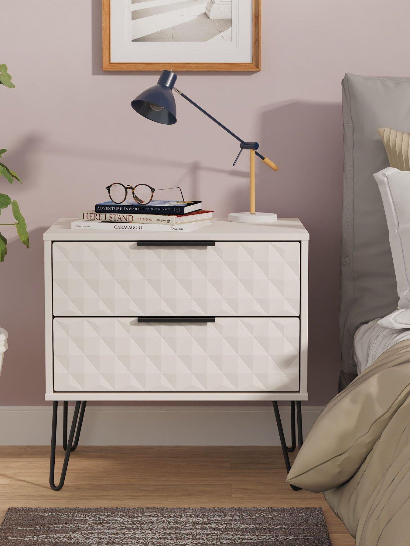 SWIFT Zayn Ready Assembled 2 Drawer Side Table