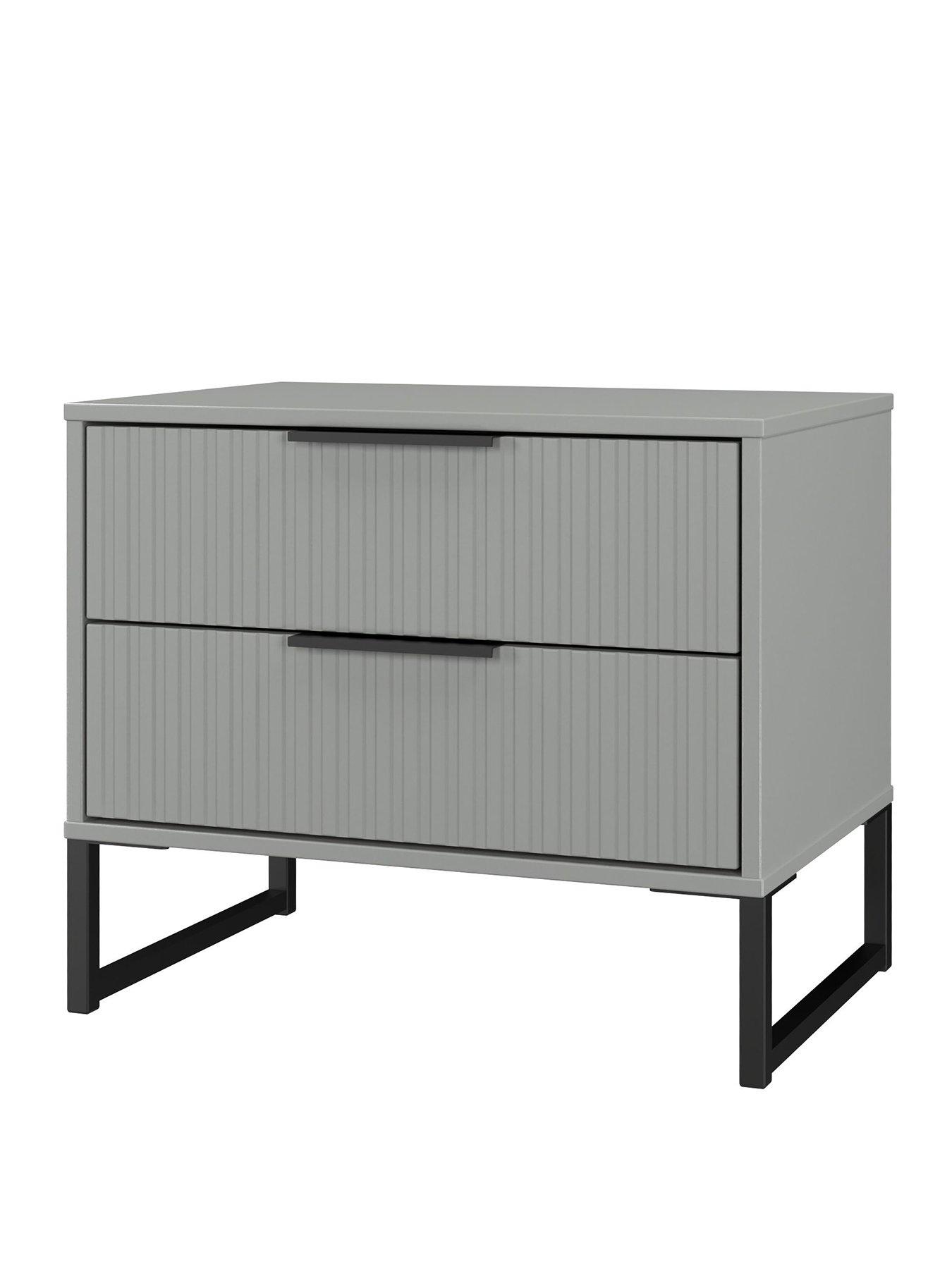 SWIFT Fara Ready Assembled 2 Drawer Wide Side Table | Very
