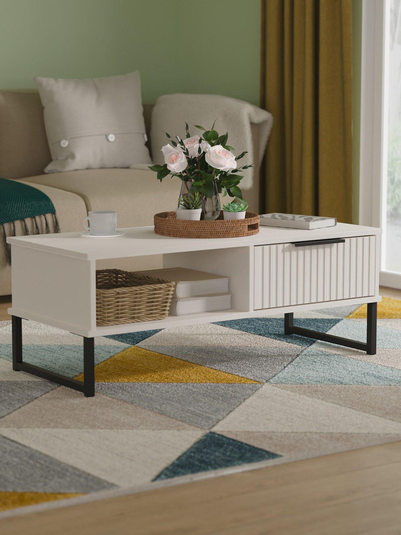 SWIFT Fara Ready Assembled 1 Drawer Coffee Table