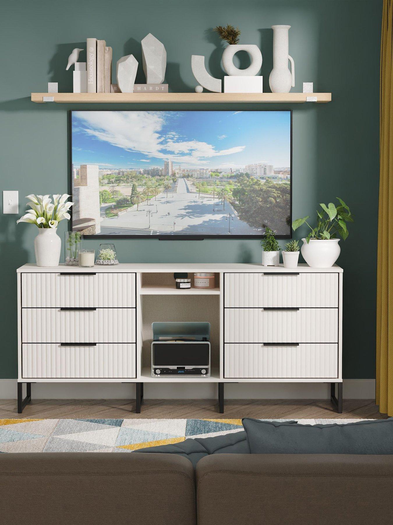 undefined Fara Ready Assembled 6 Drawer Sideboard / TV Unit