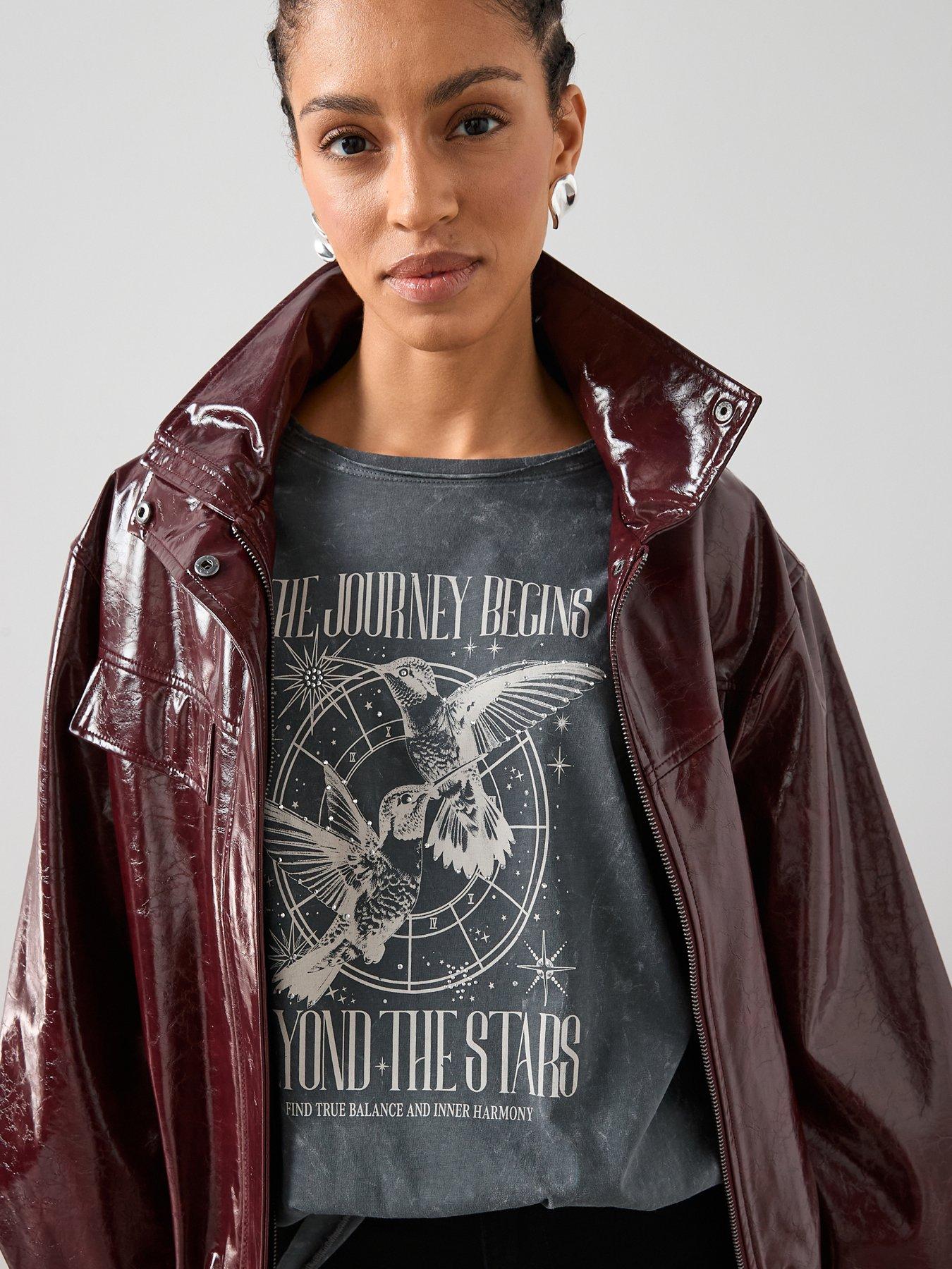 The Very Collection Graphic Washed Band T-Shirt - Grey | Very