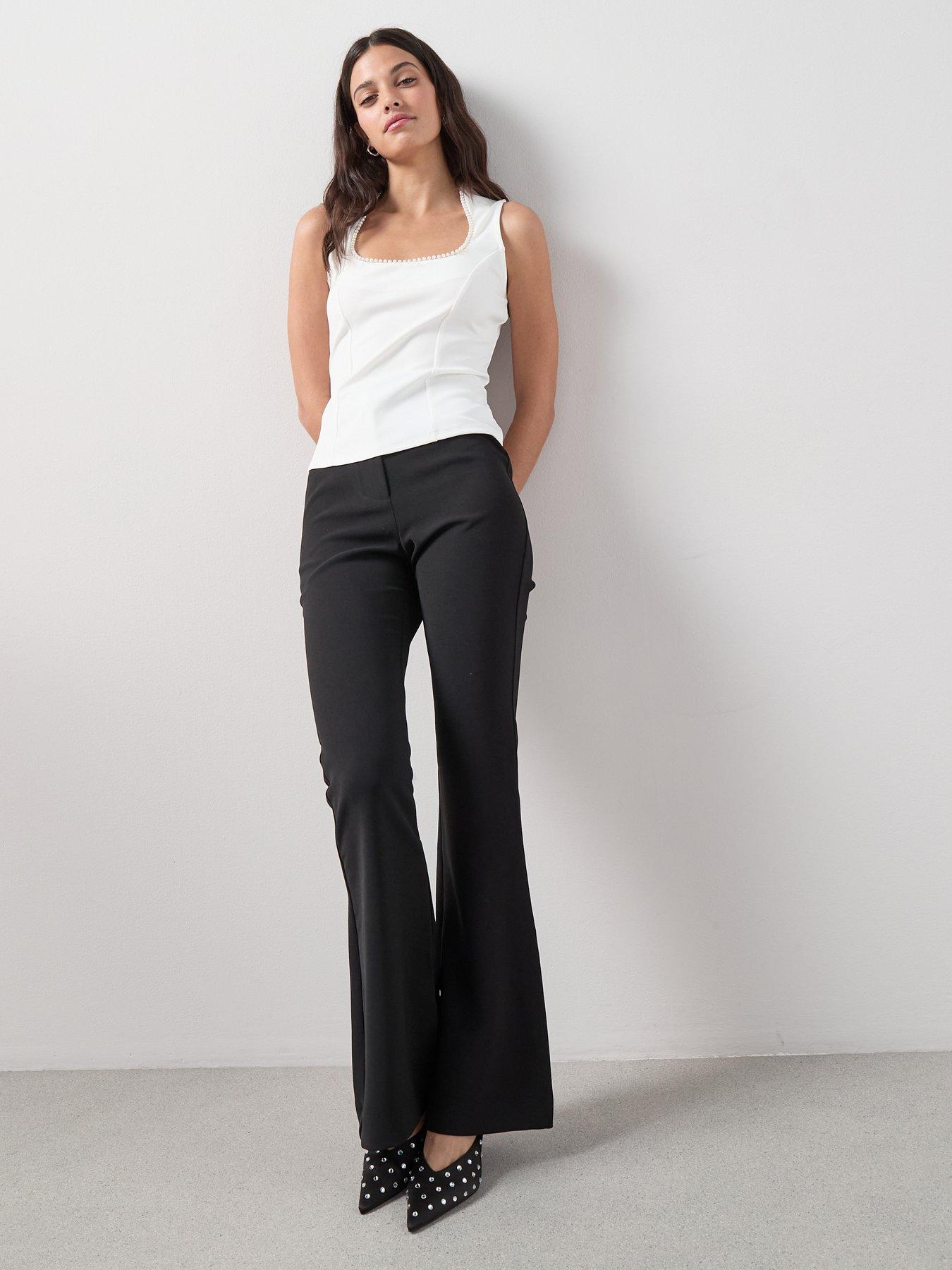 Image 5 of 7 of The Very Collection Pearl Detail Corset Top - Cream