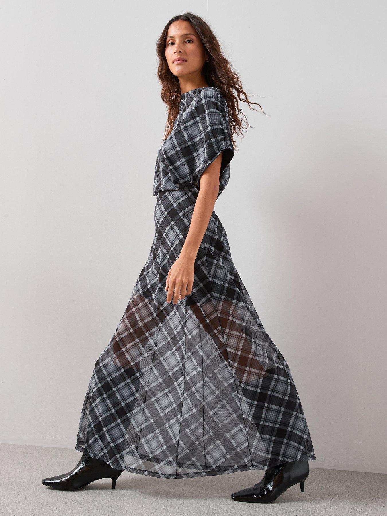 Image 3 of 7 of The Very Collection Midaxi Check Skirt Co-Ord - Multi