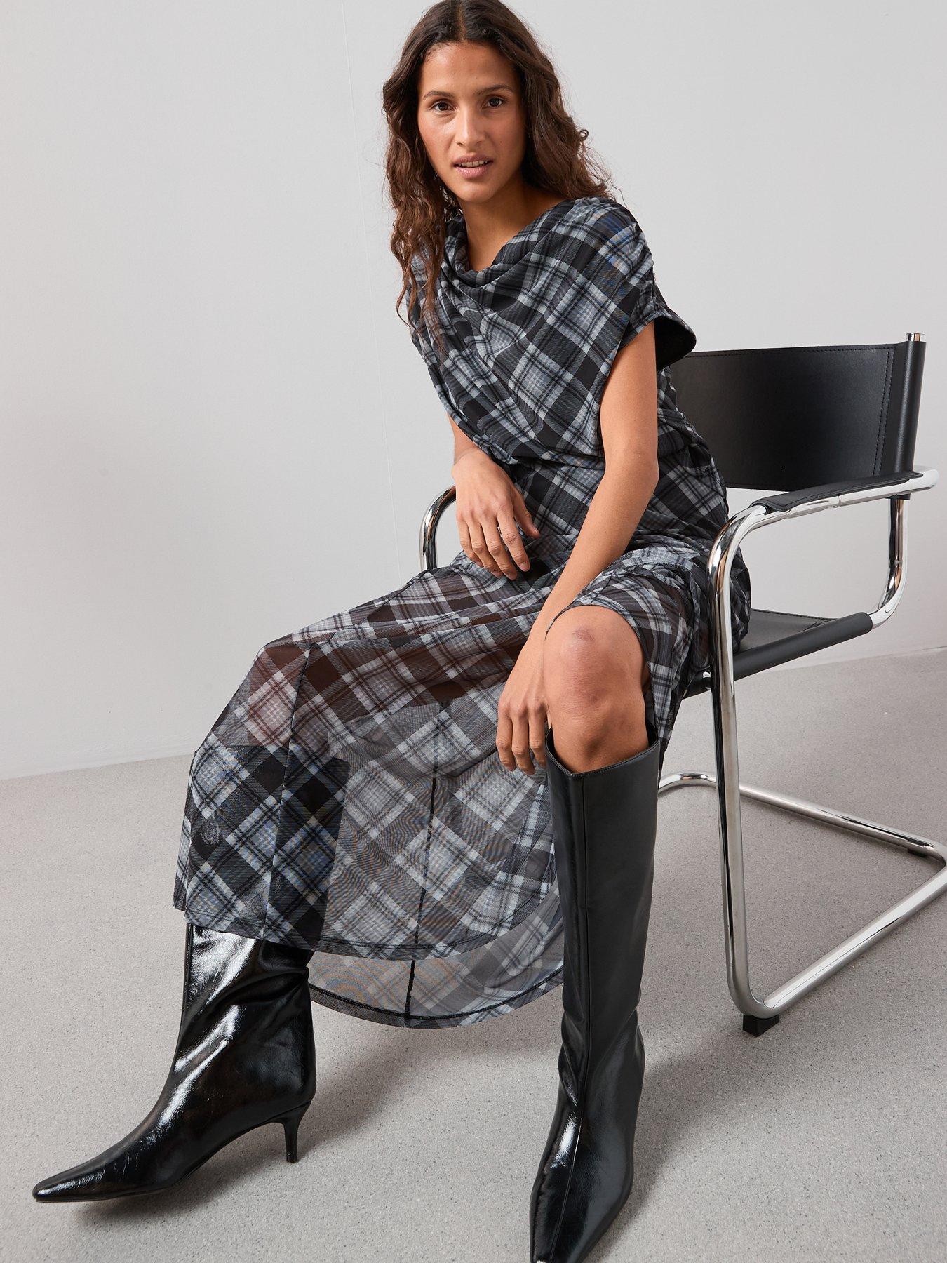Image 5 of 7 of The Very Collection Midaxi Check Skirt Co-Ord - Multi