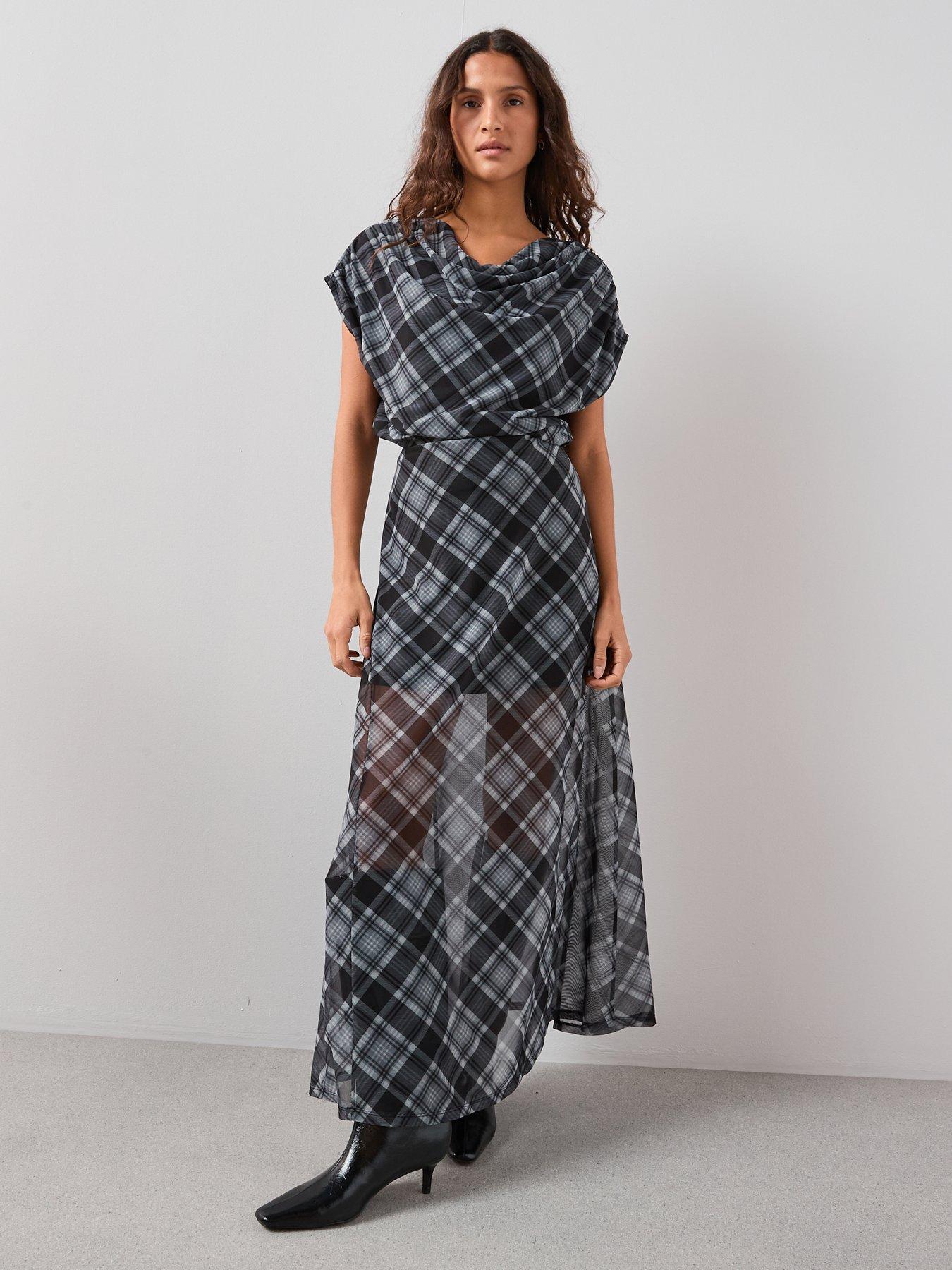 Image 6 of 7 of The Very Collection Midaxi Check Skirt Co-Ord - Multi