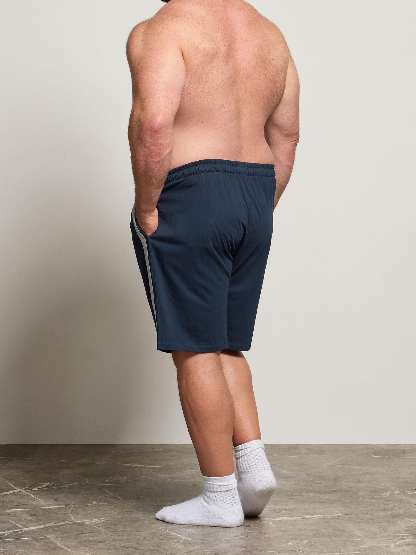 Image 2 of 4 of BadRhino Jersey Lounge Shorts - Navy