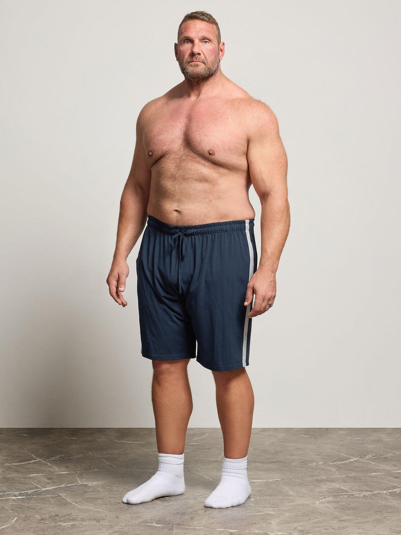 Image 3 of 4 of BadRhino Jersey Lounge Shorts - Navy