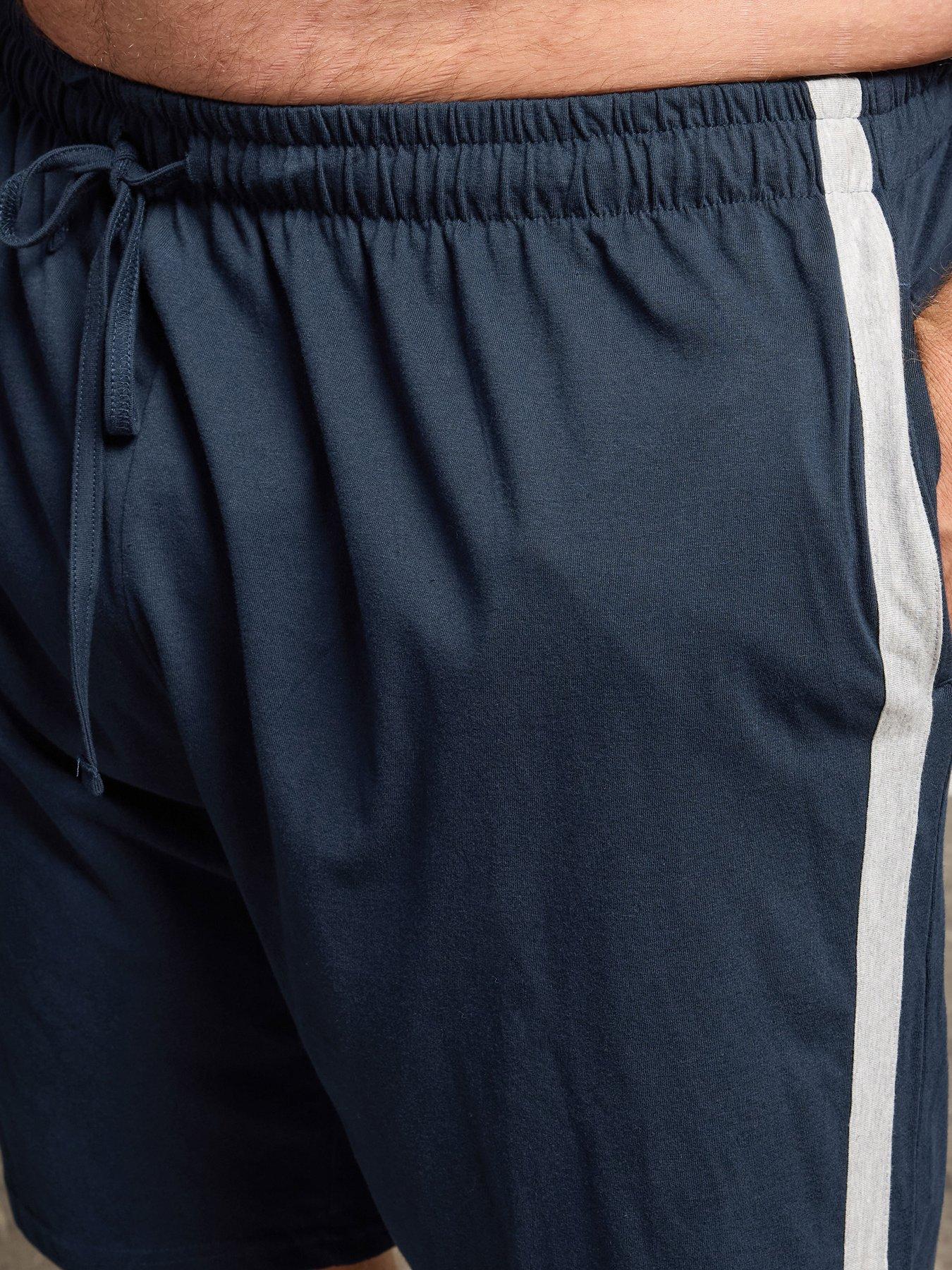 Image 4 of 4 of BadRhino Jersey Lounge Shorts - Navy