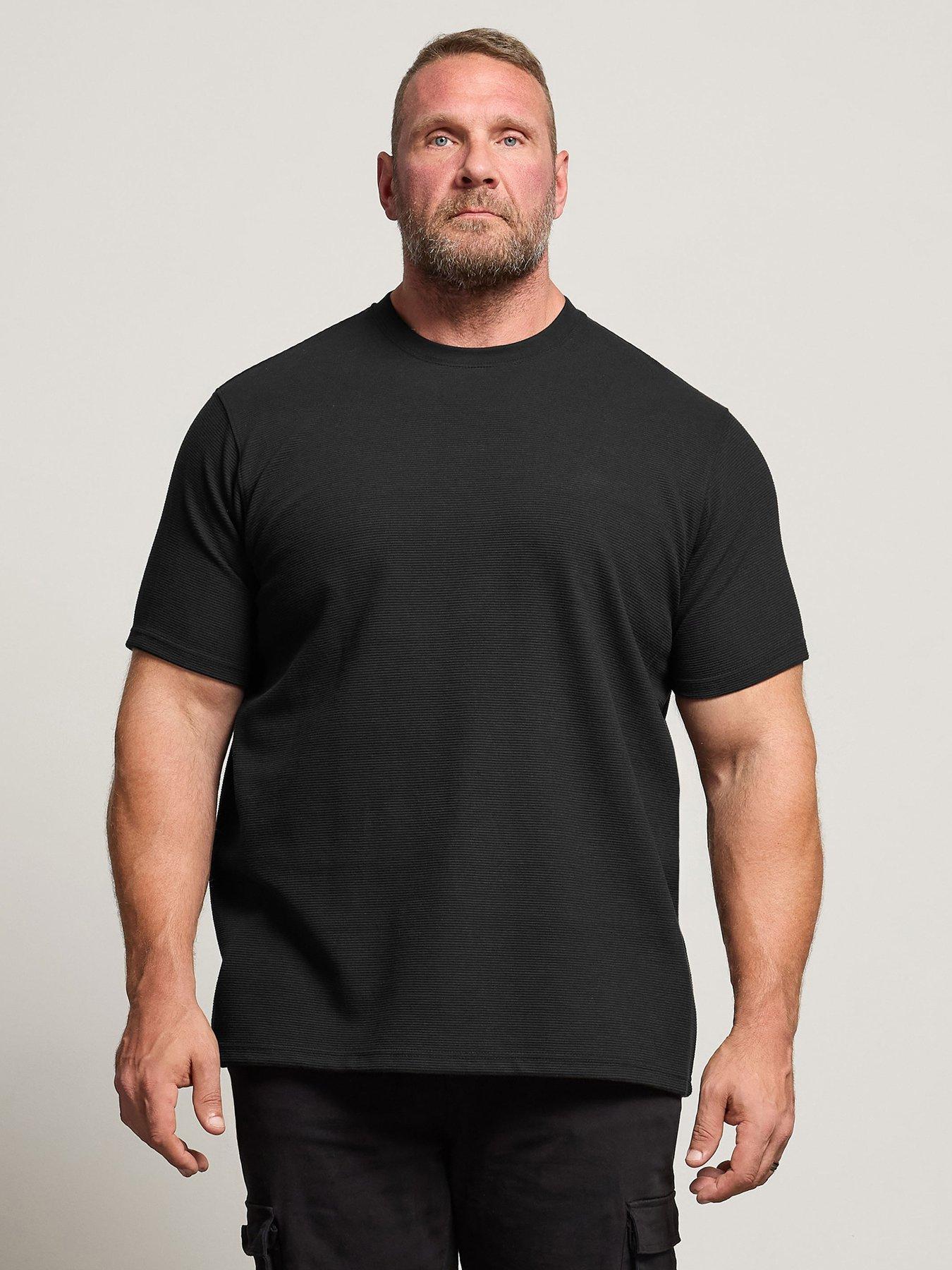 undefined Badrhino Black Ottoman Ribbed T-shirt