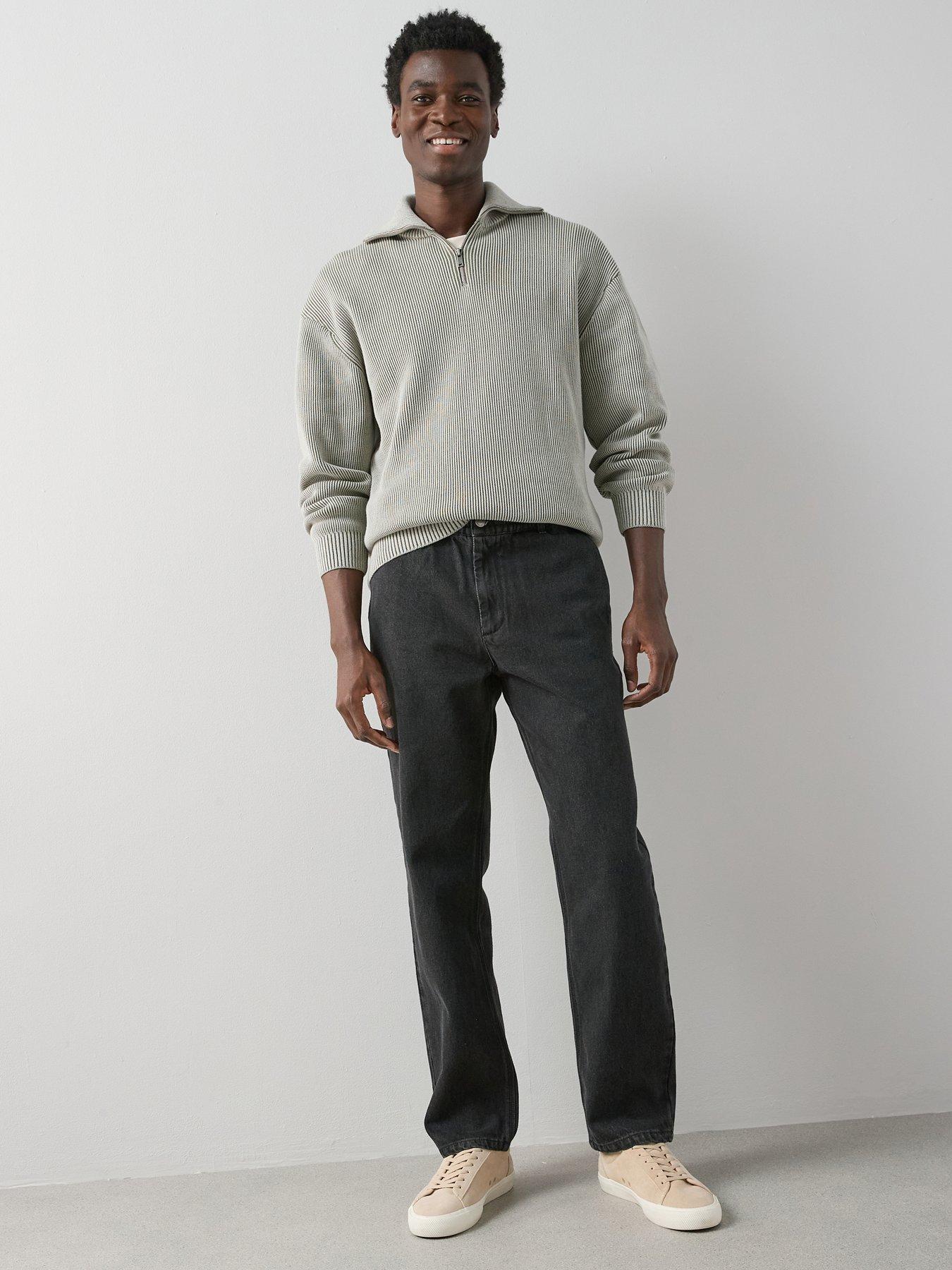 The Very Collection Elasticated Waist Tapered Leg Jeans - Black