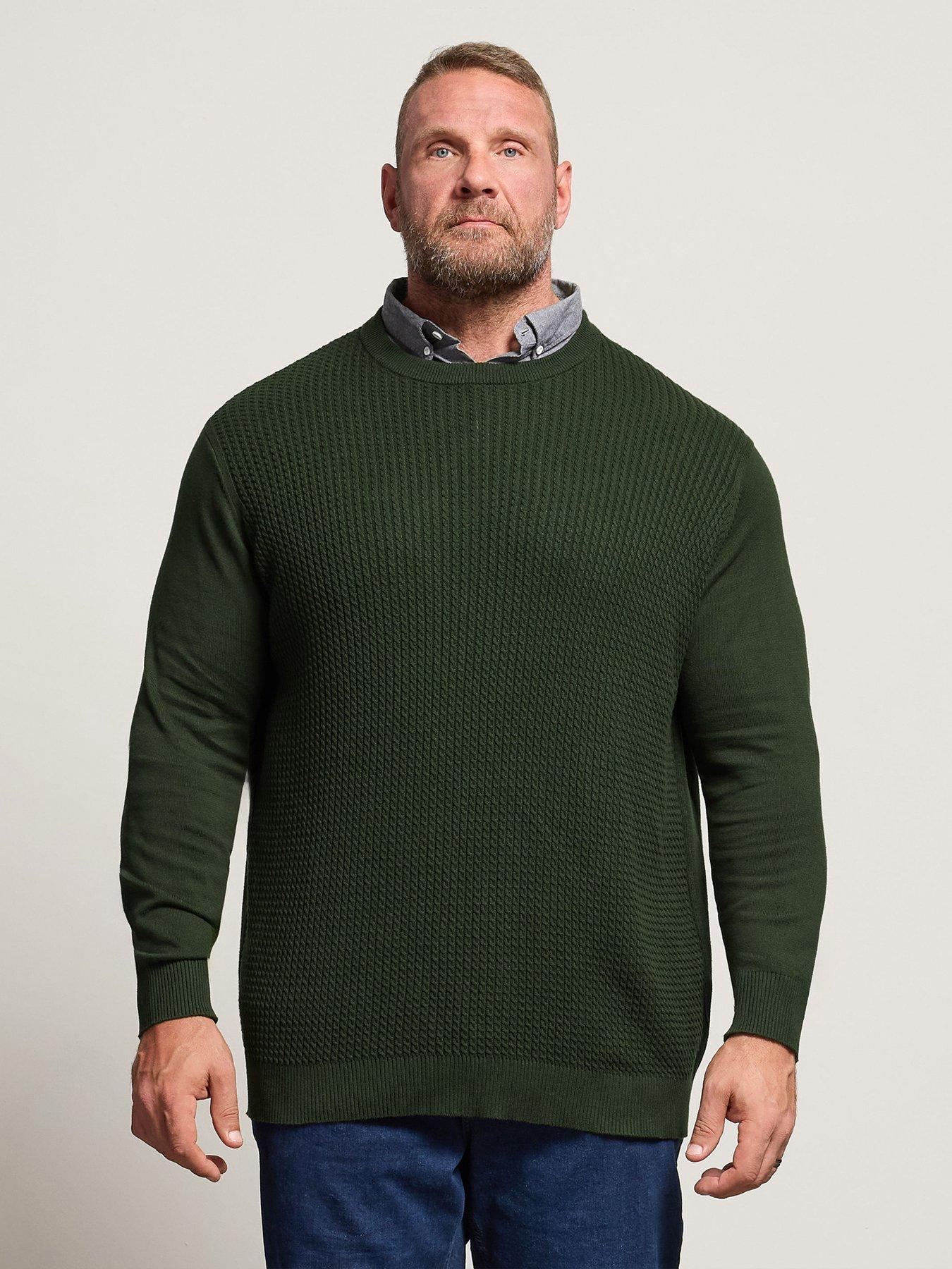 undefined Cable Knit Mock Collar Knitted Jumper - Dark Green