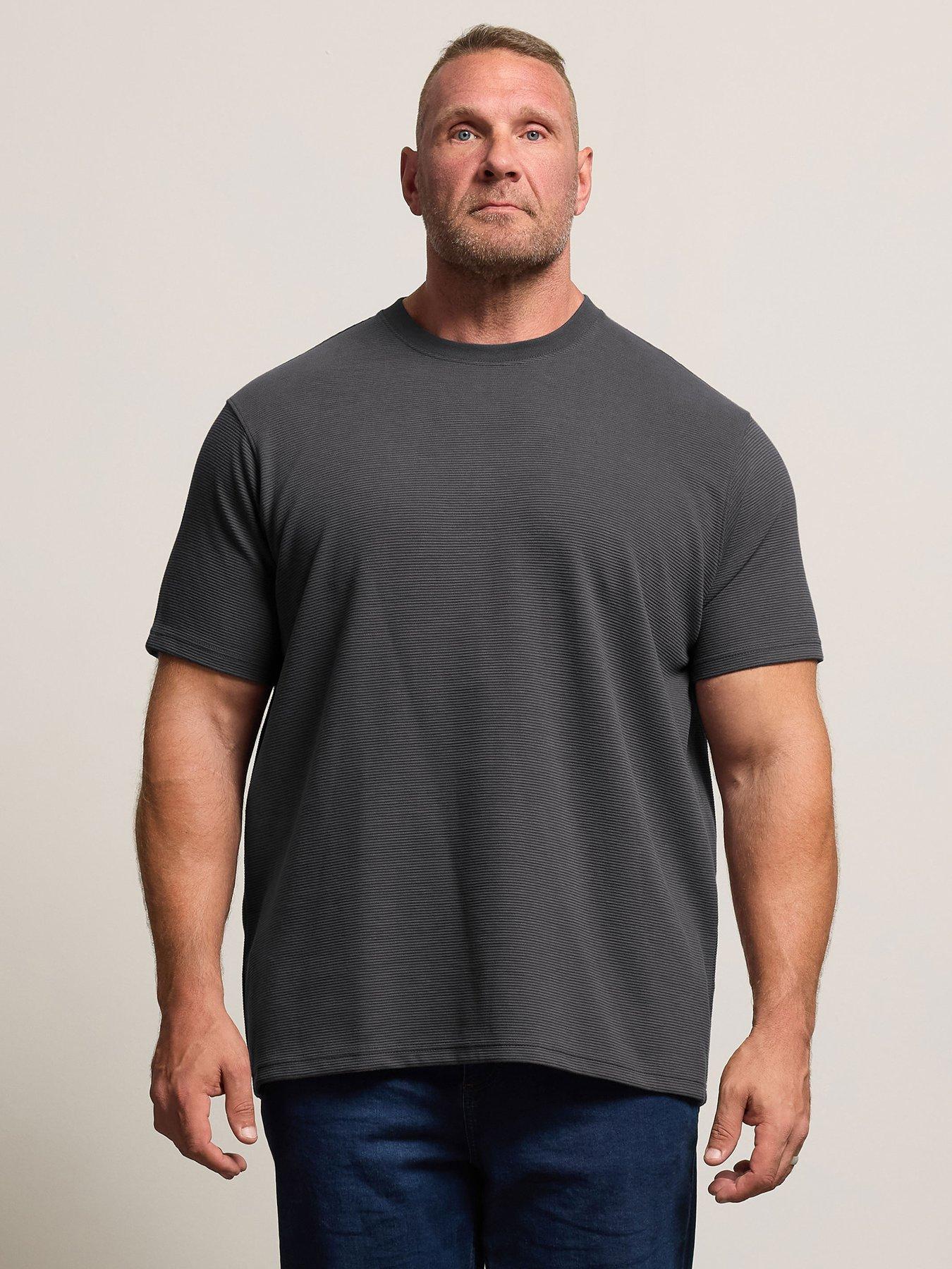 undefined Ebony Ottoman Ribbed T-Shirt - Dark Grey