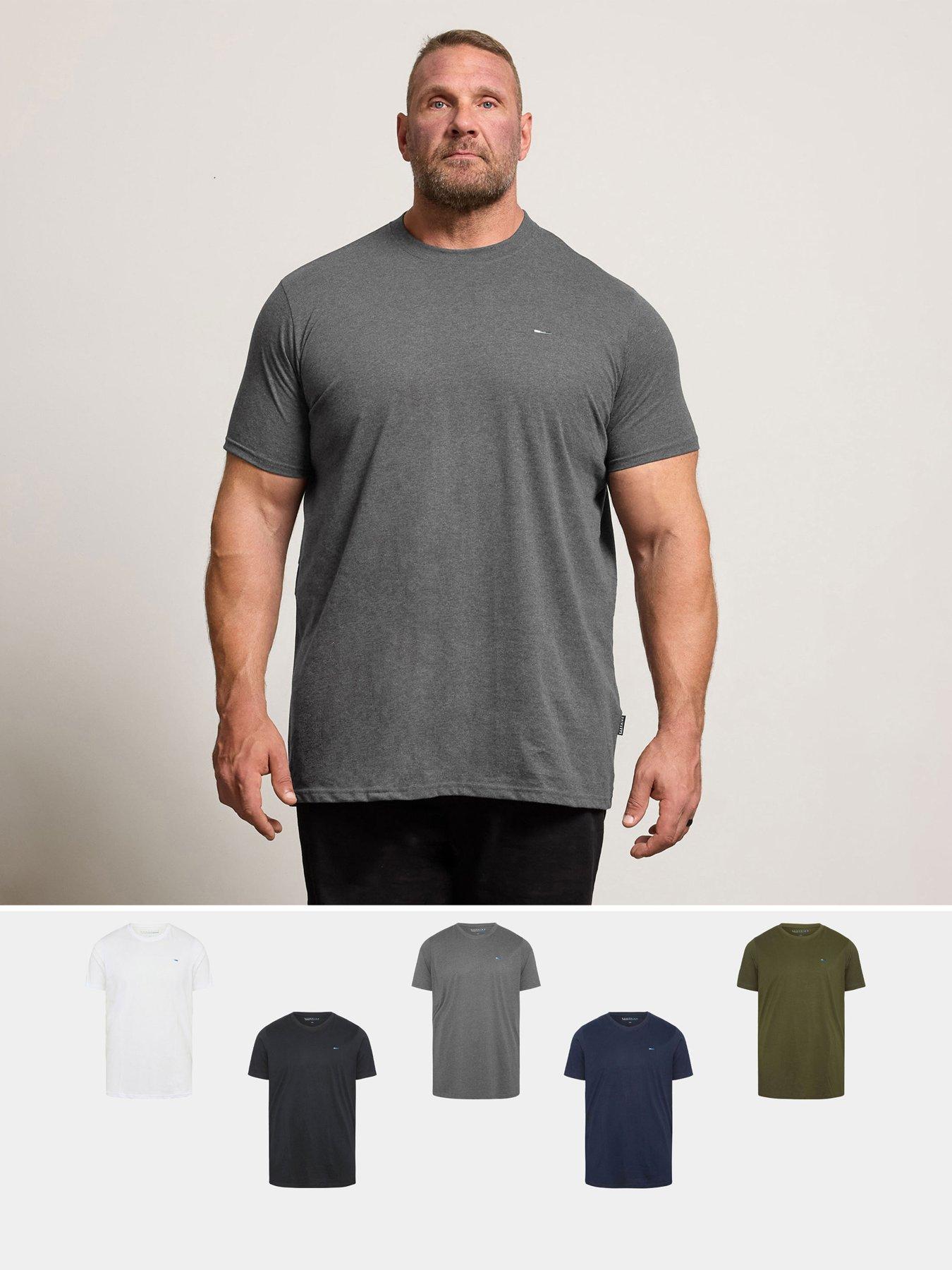 BadRhino 5 Pack Longline T-Shirts - Multi