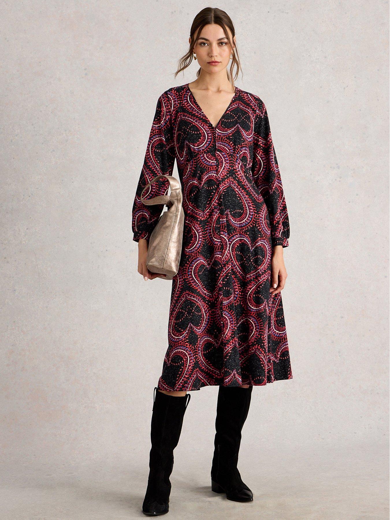 White Stuff Megan Sparkle Jersey Dress - Black