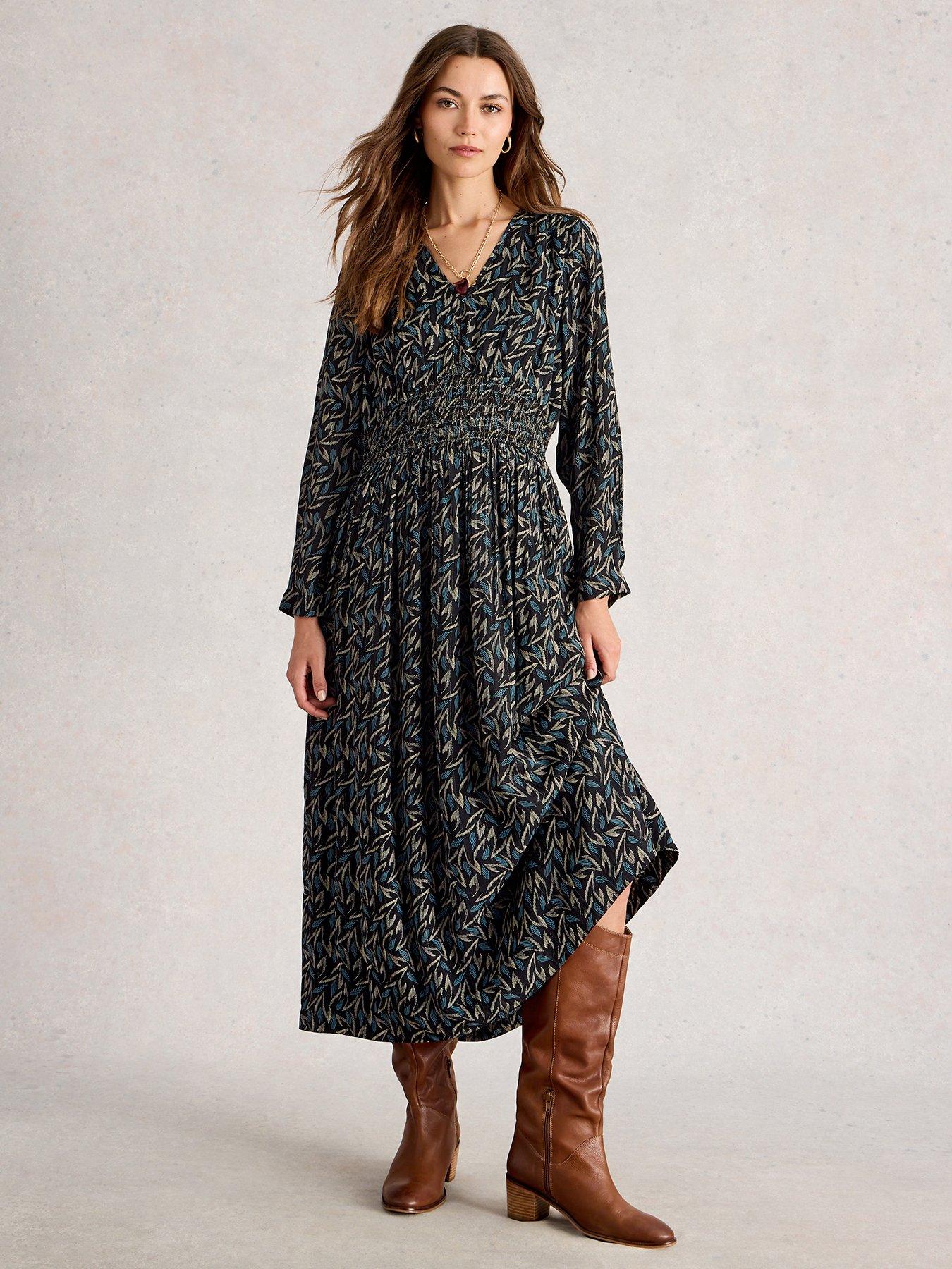 White Stuff Edie Metallic Dress - Black