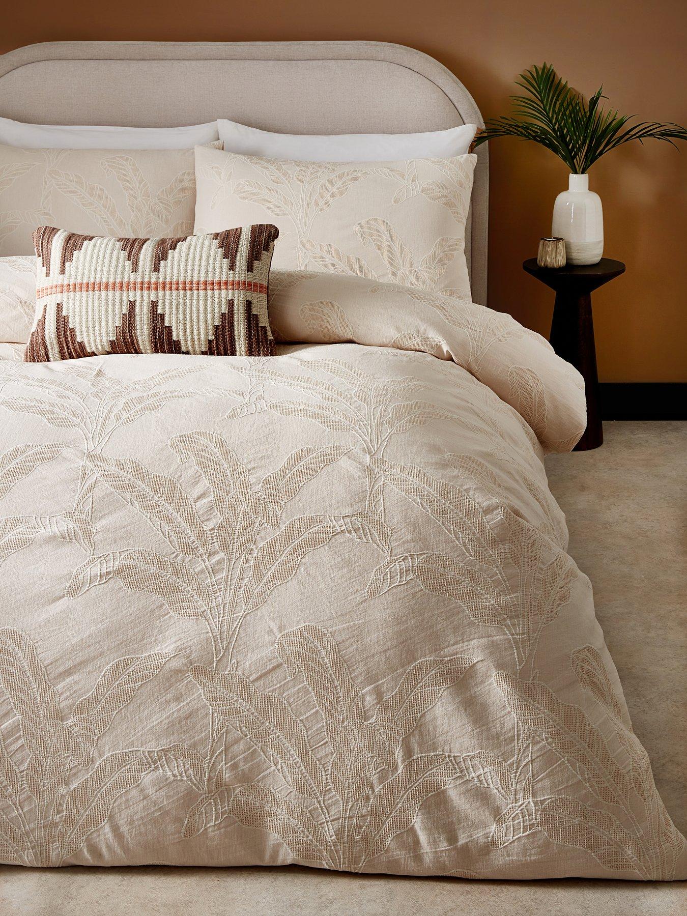 Image 1 of 2 of The Very Collection Palm Tree Jacquard Duvet Set