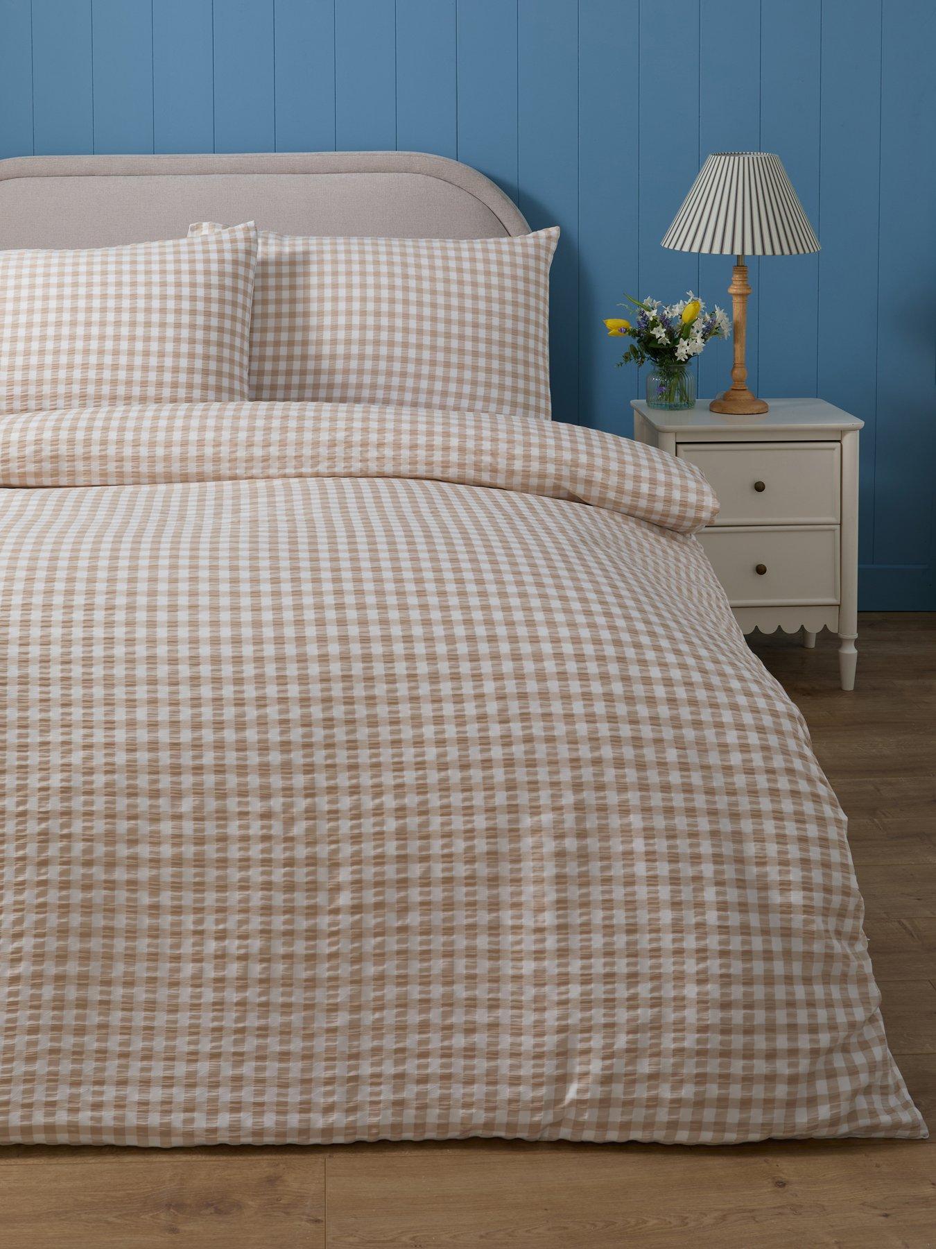 The Very Collection Gingham Seersucker Duvet Set