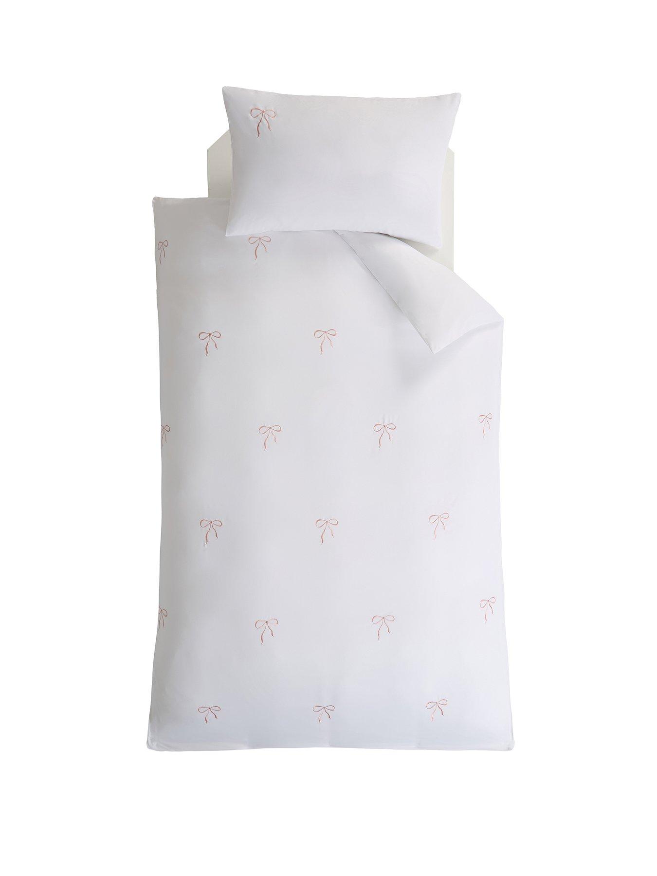 Image 2 of 5 of The Very Collection Bow Embroidered Duvet Set