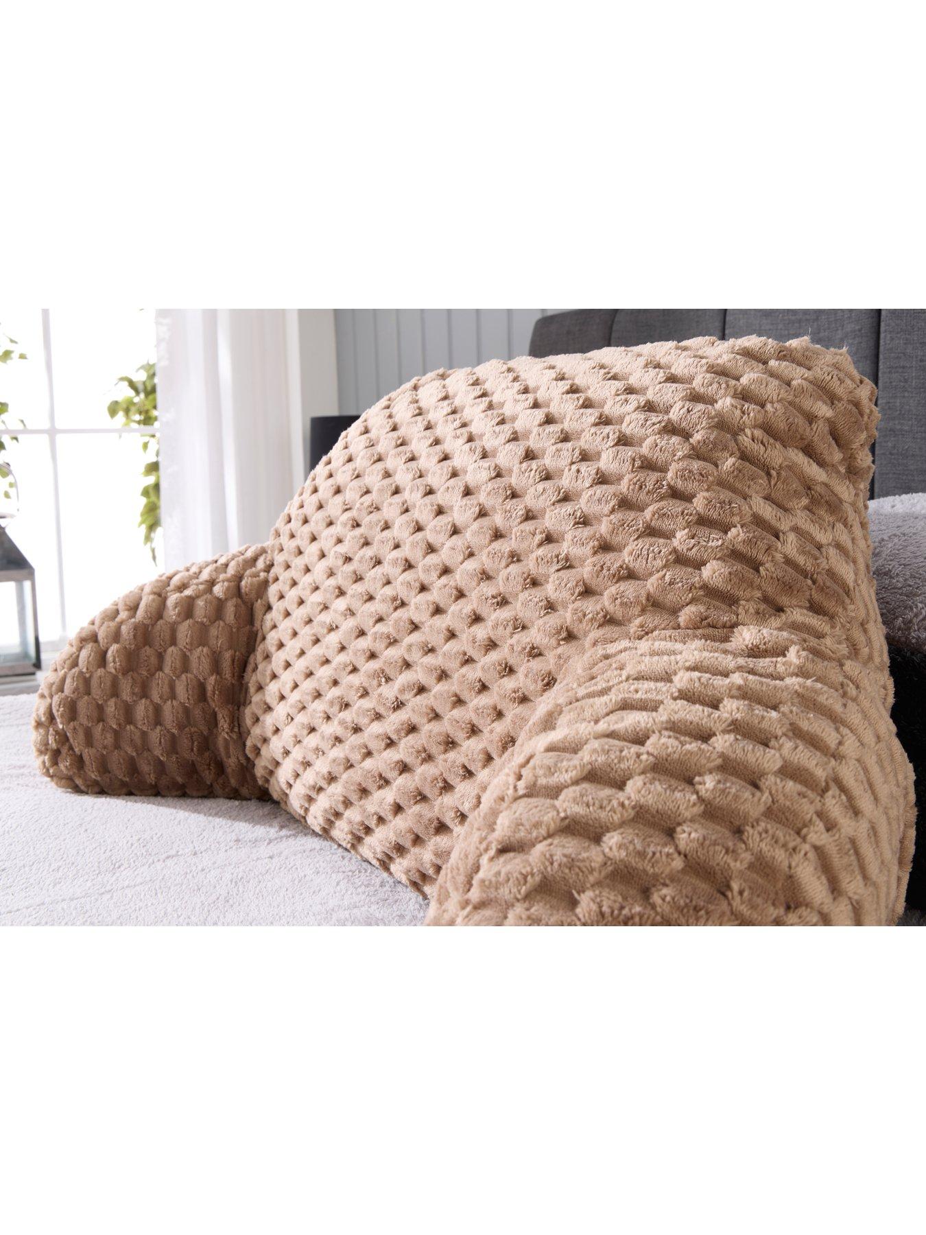 Image 4 of 7 of The Very Collection Waffle Cuddle Cushion - Brown