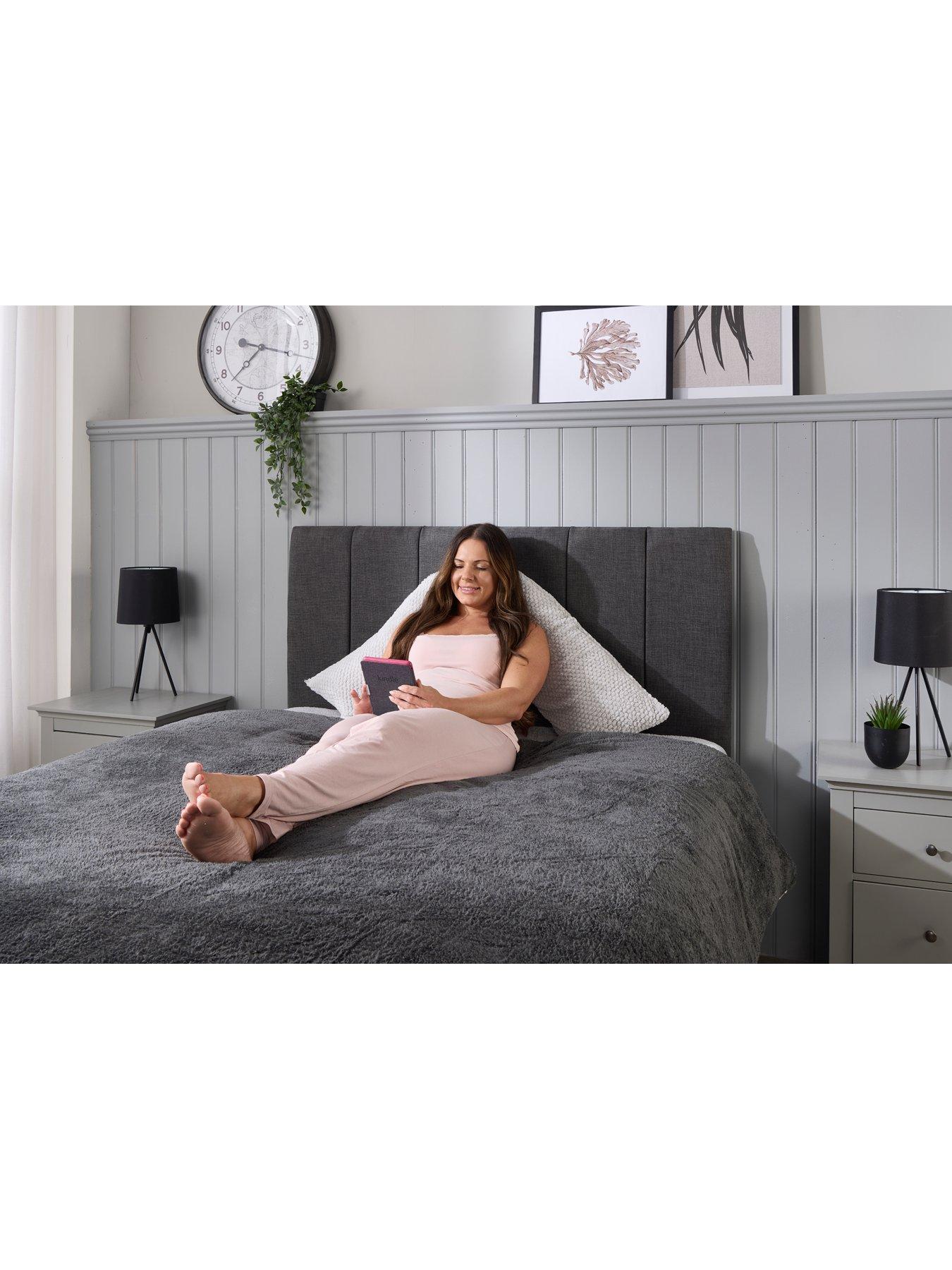 Image 5 of 7 of The Very Collection Waffle V Shaped Pillow - Grey