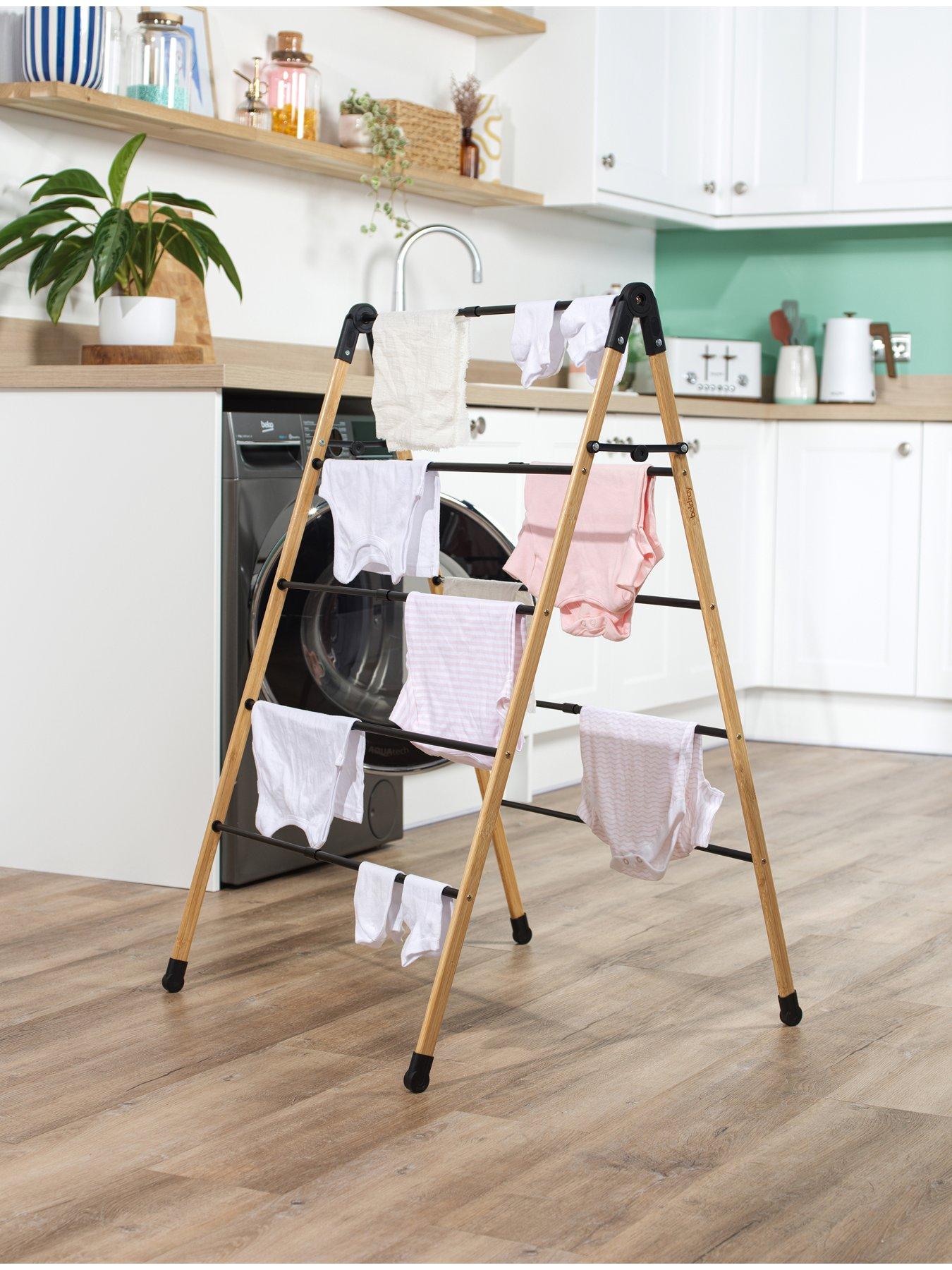 Image 2 of 6 of Beldray Extendable Bamboo Ladder Airer