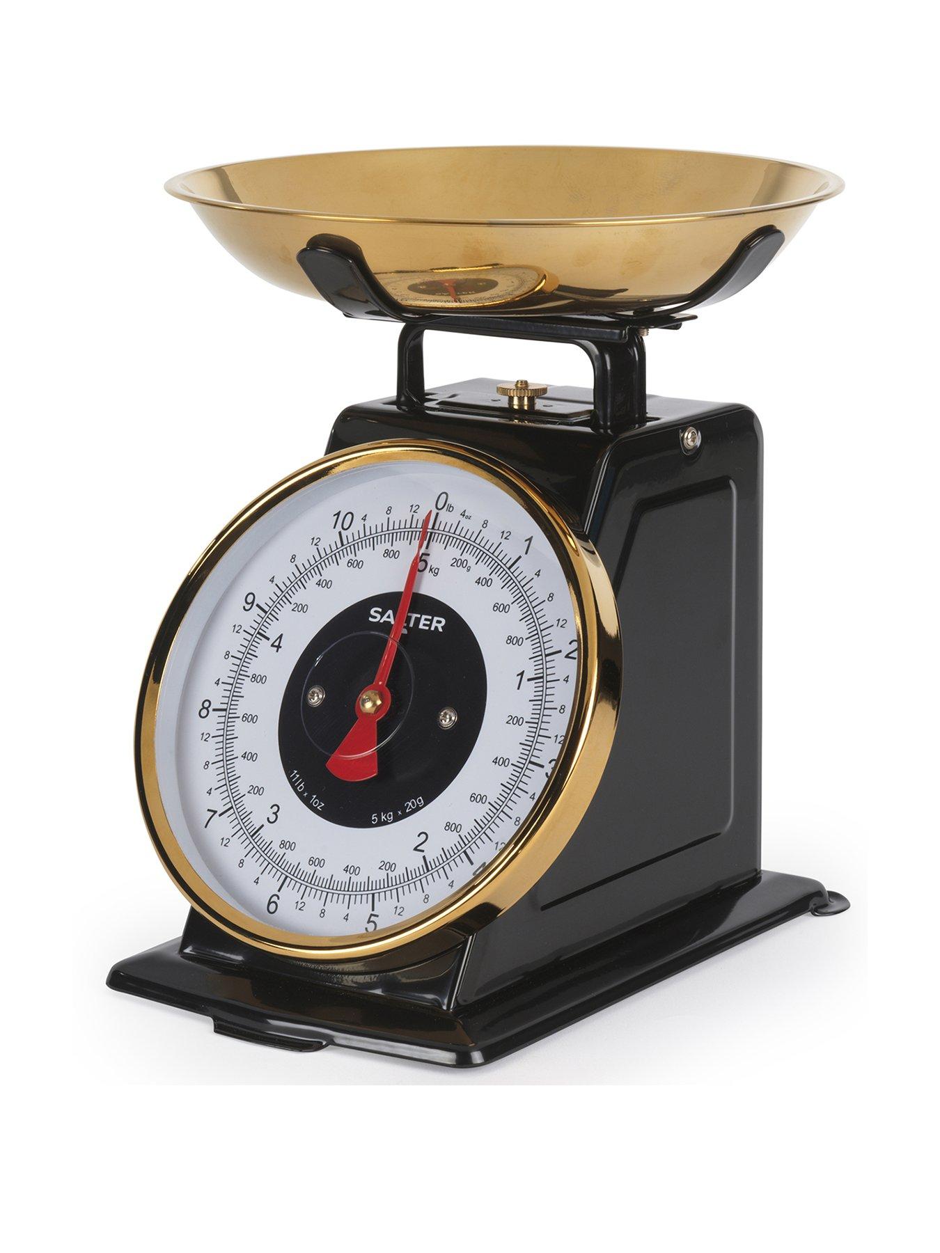 undefined Black & Gold Mechanical Kitchen Scale