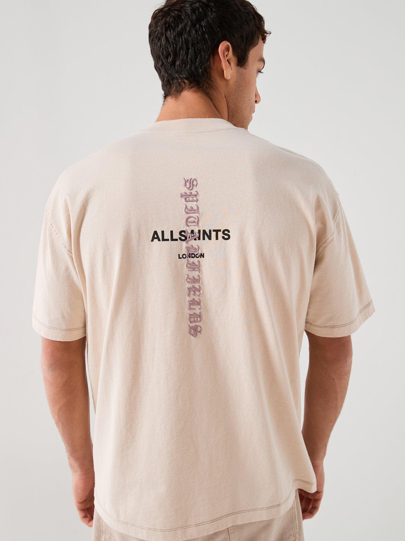 AllSaints All Saints Back Graphic Short Sleeve T-Shirt - Beige