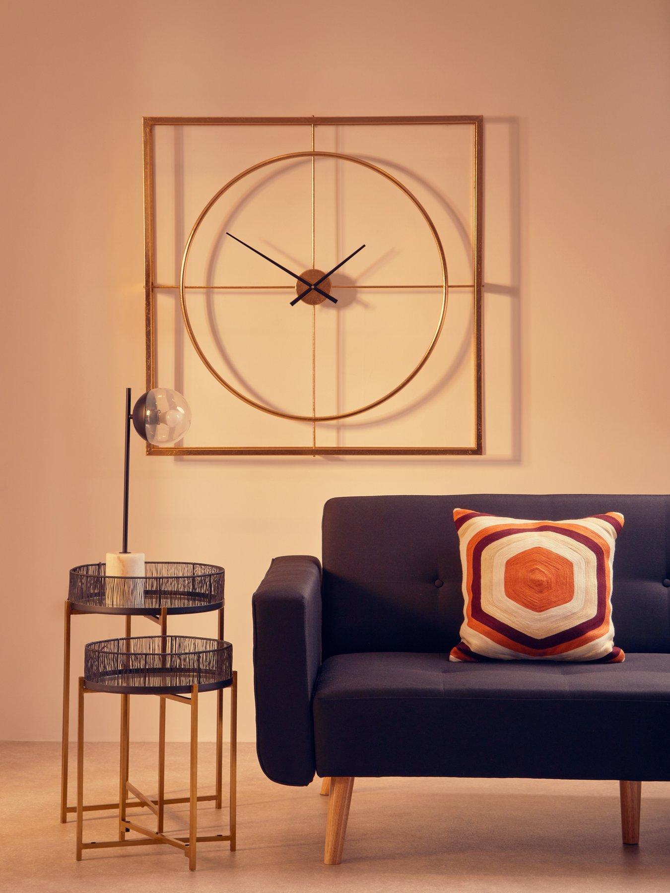 Interiors By Premier Enzo Set Of Two Black Wire Side Tables