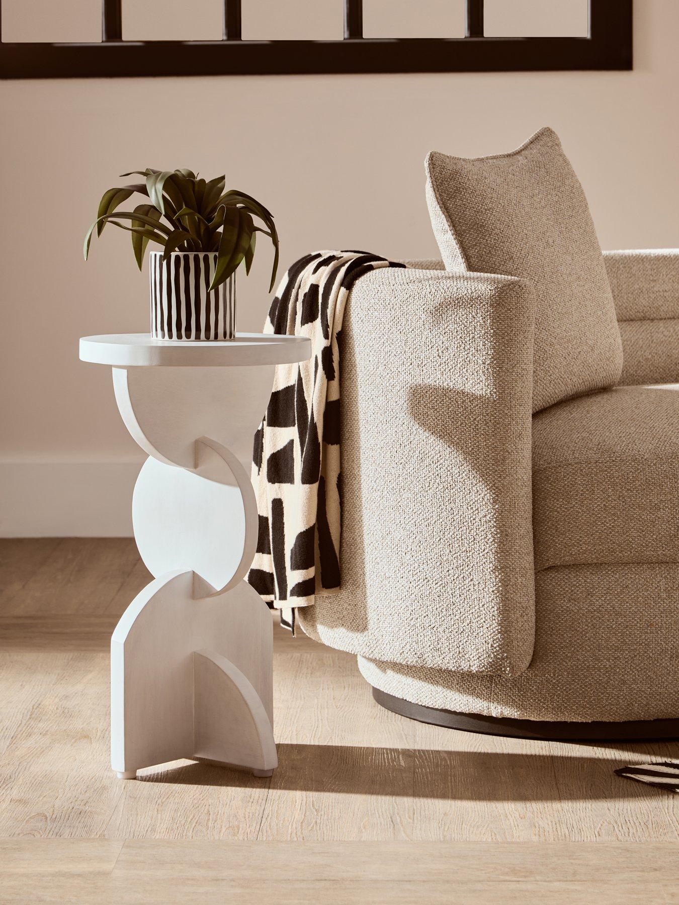 Interiors By Premier Walsa Mango Wood Abstract Side Table