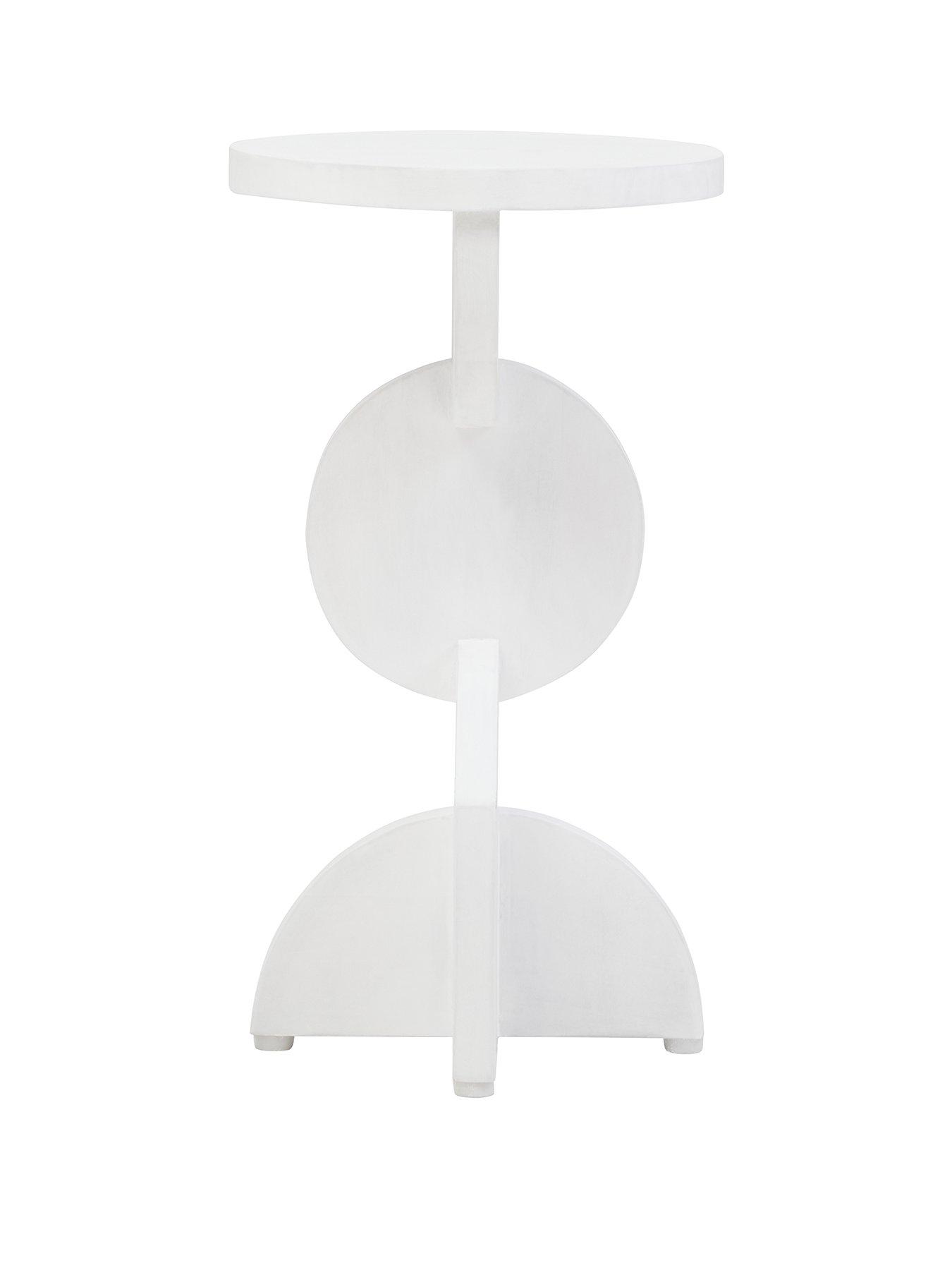 Image 2 of 7 of Interiors By Premier Walsa Mango Wood Abstract Round&nbsp;Side Table