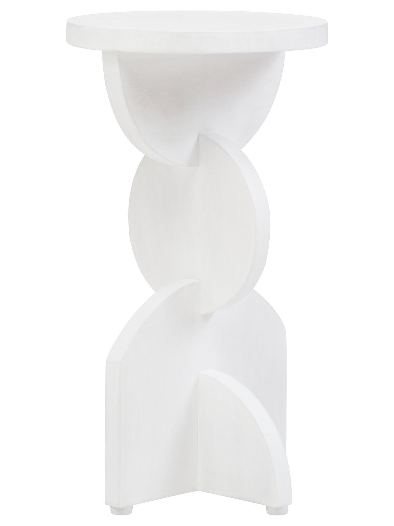 Image 3 of 7 of Interiors By Premier Walsa Mango Wood Abstract Round&nbsp;Side Table