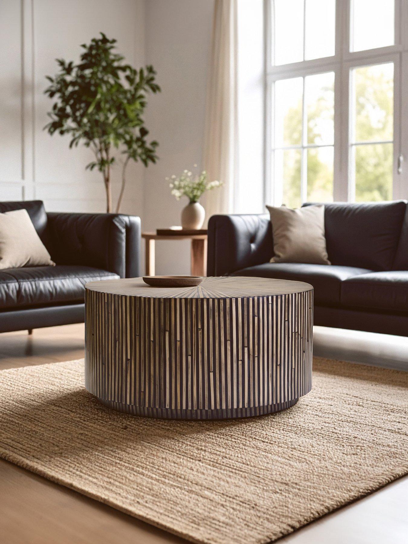Image 1 of 7 of Interiors By Premier Bambusa Bamboo Round Coffee Table
