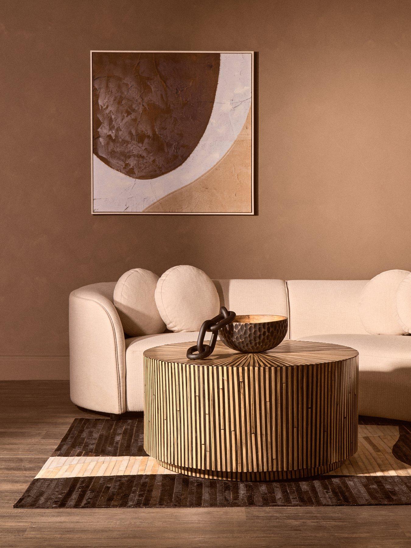Image 7 of 7 of Interiors By Premier Bambusa Bamboo Round Coffee Table